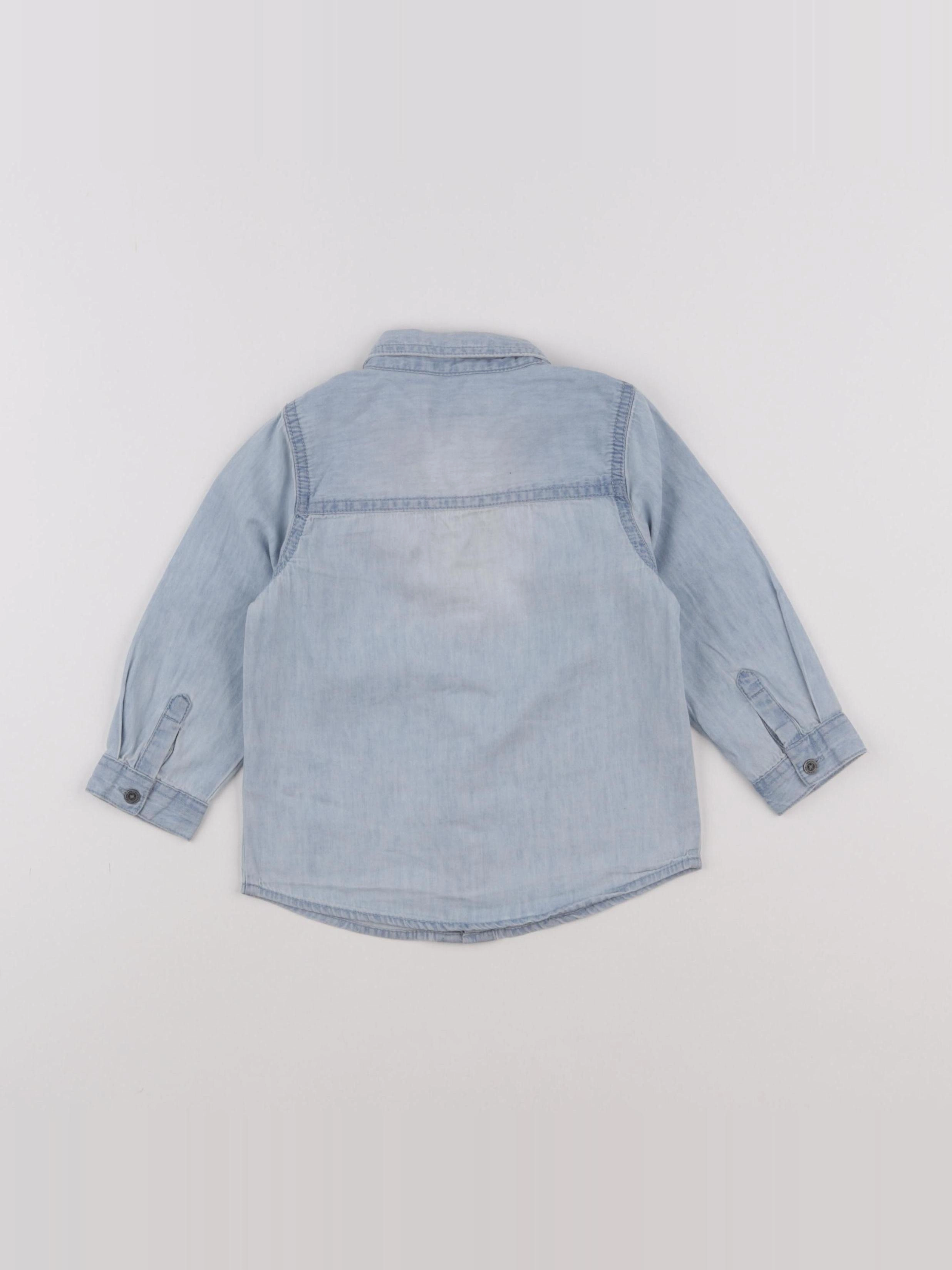 Vertbaudet - chemise bleu - 24 mois