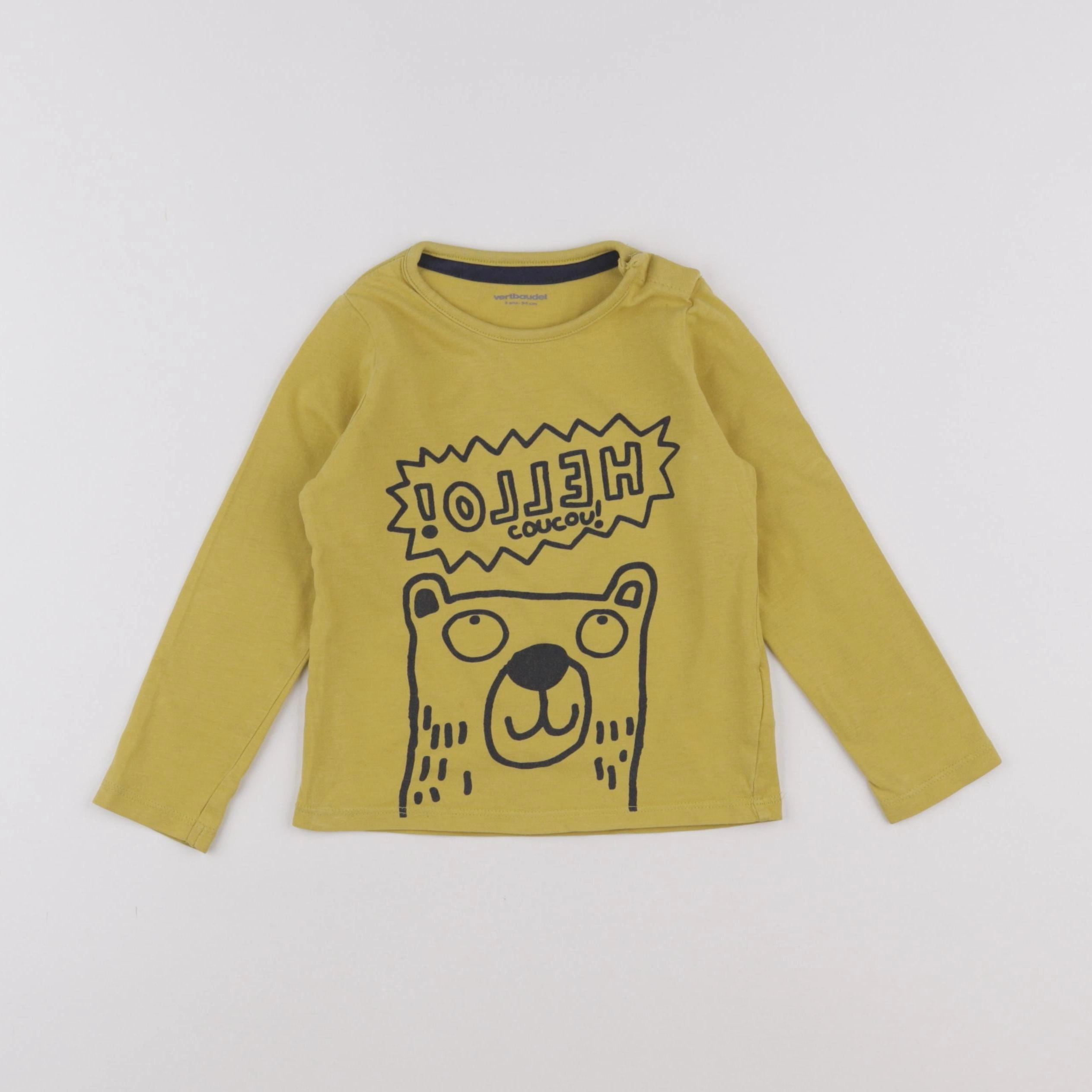 Vertbaudet - tee-shirt jaune - 3 ans