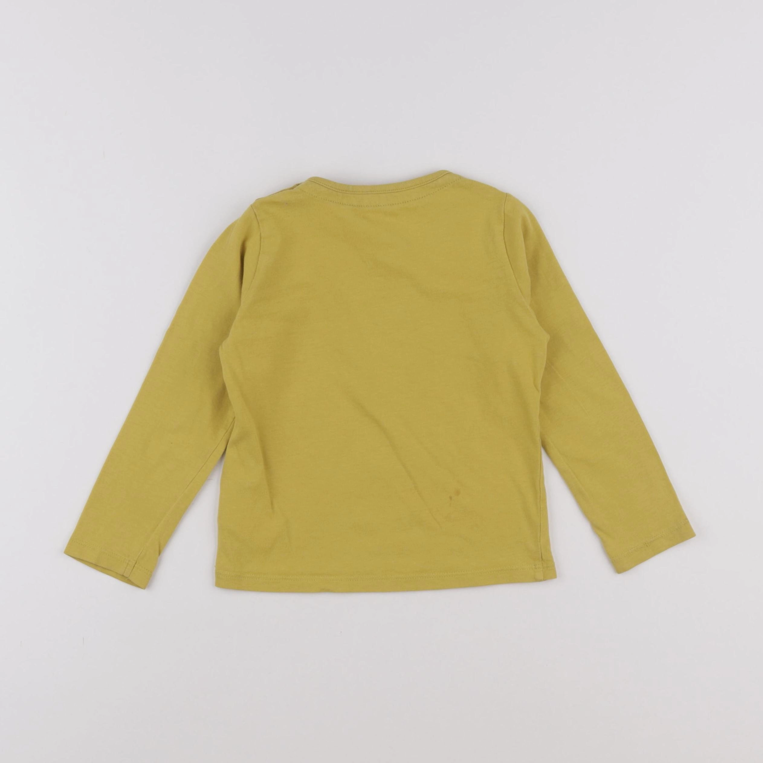 Vertbaudet - tee-shirt jaune - 3 ans