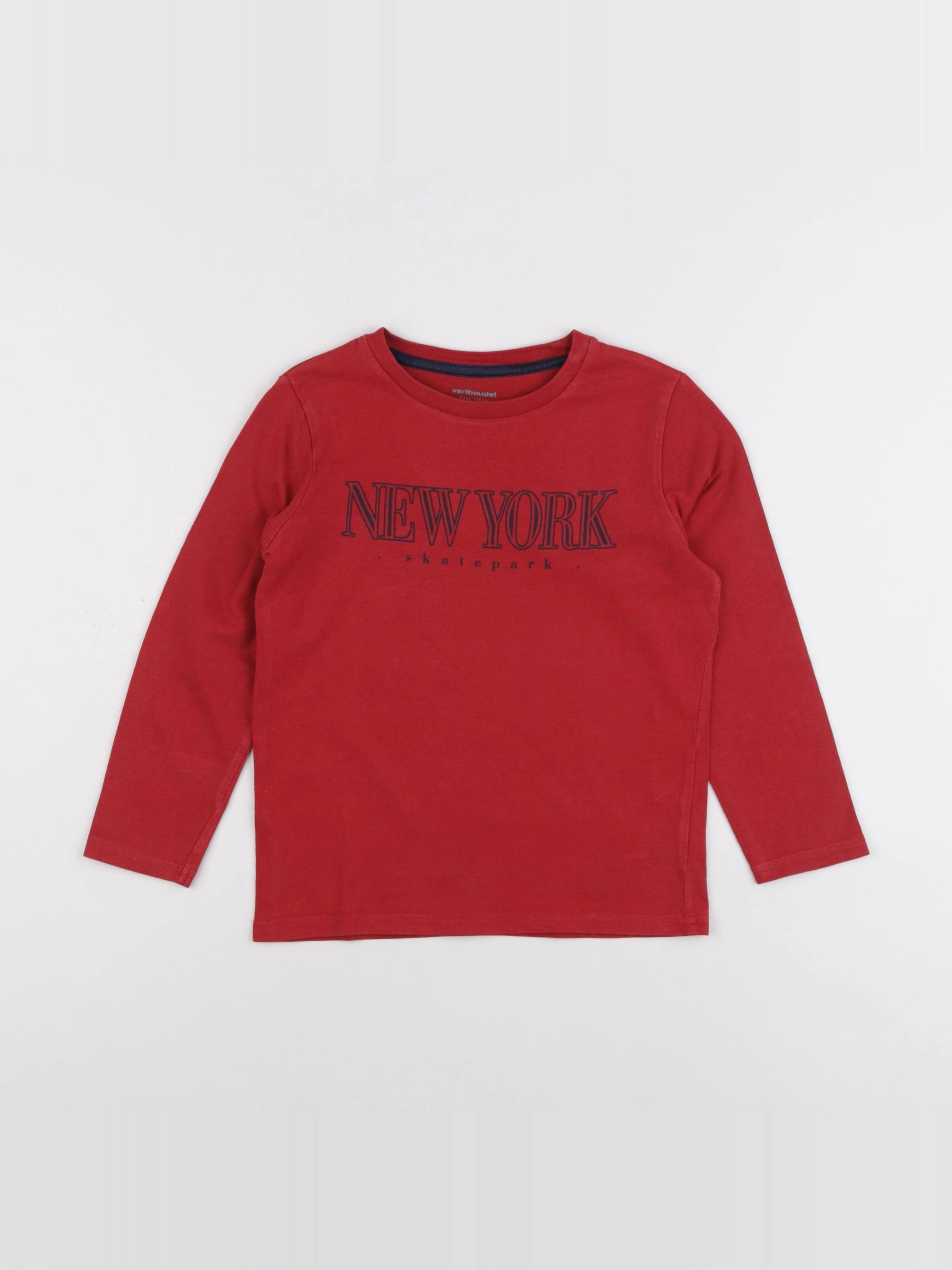 Vertbaudet - tee-shirt rouge - 6 ans