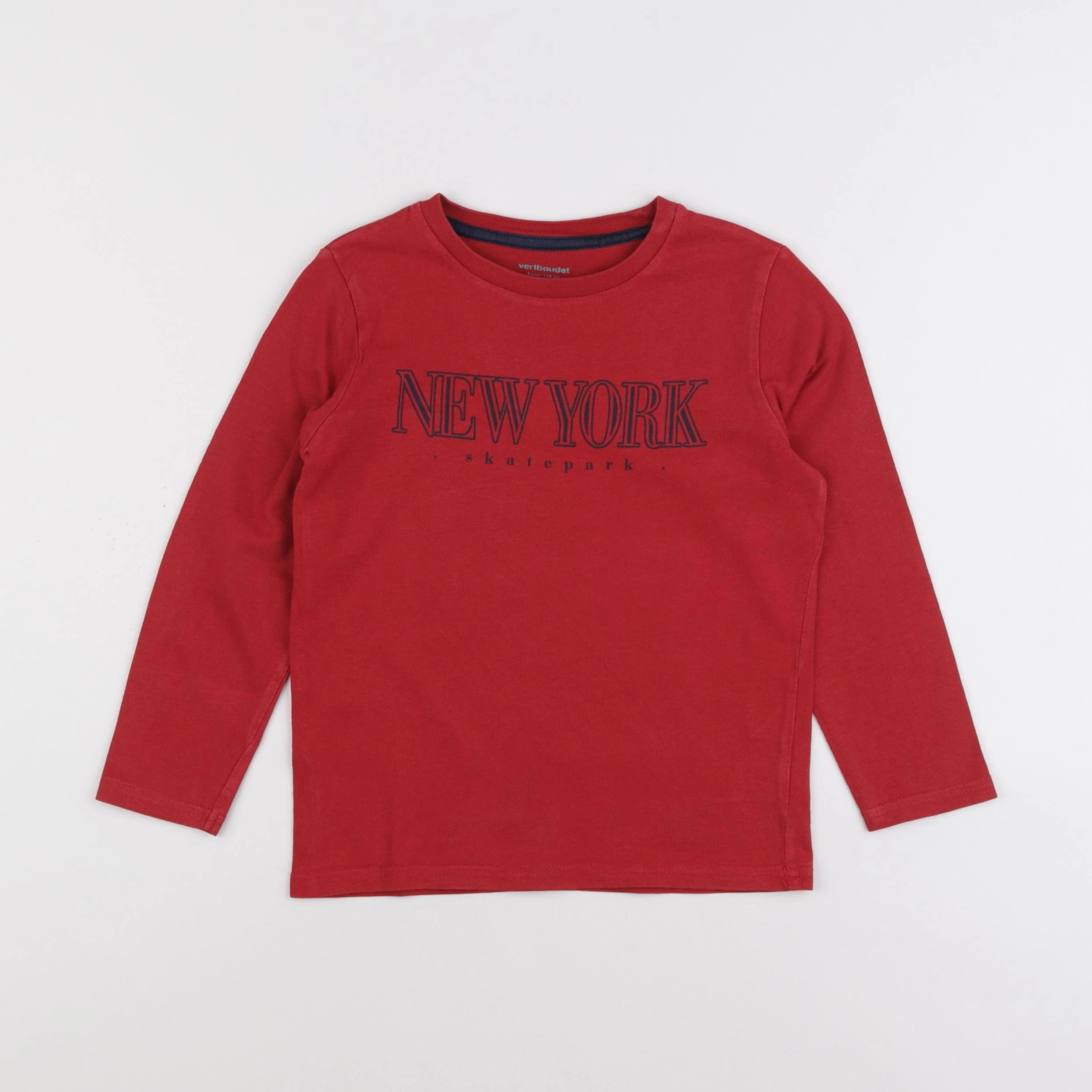 Vertbaudet - tee-shirt rouge - 6 ans