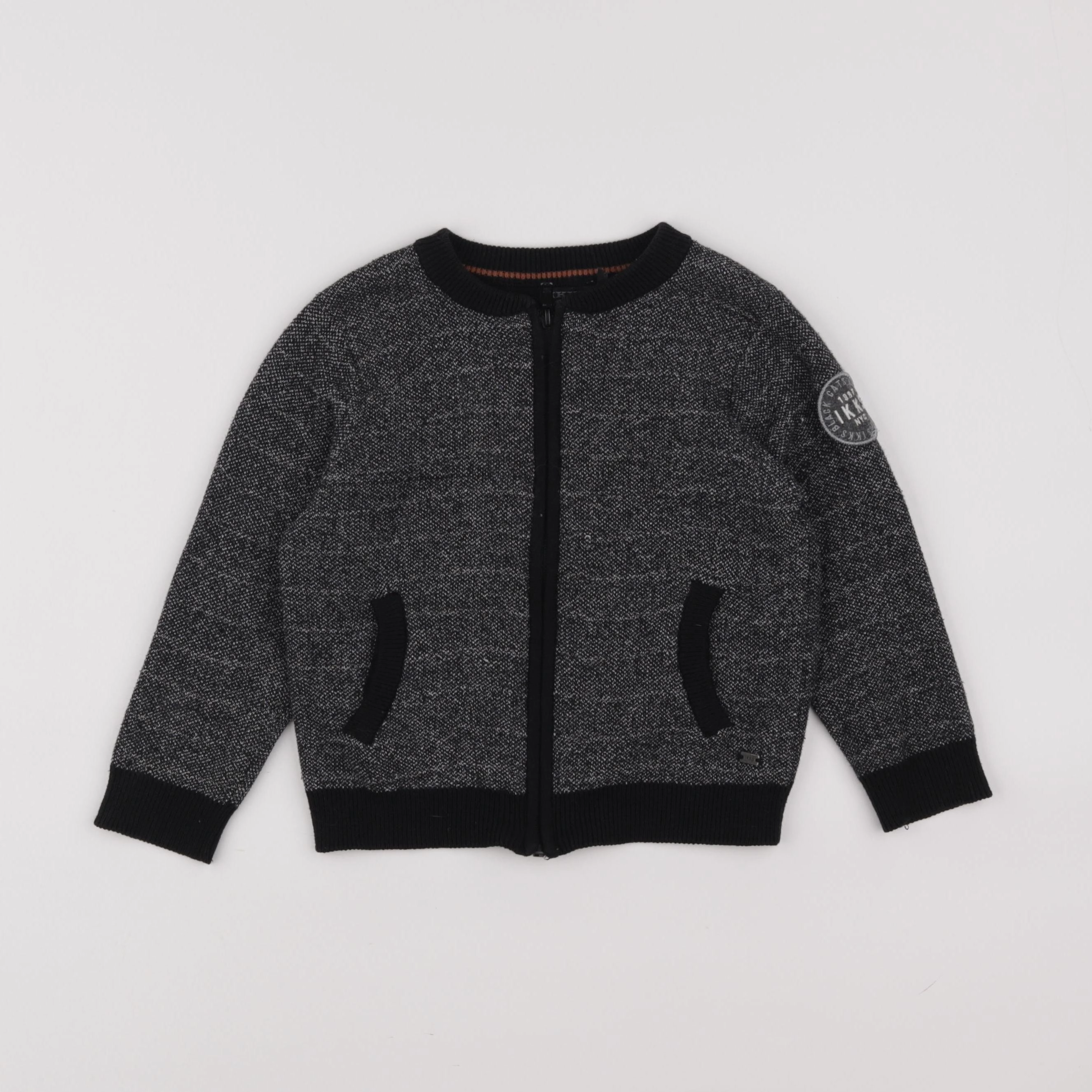 IKKS - gilet gris, noir - 3 ans