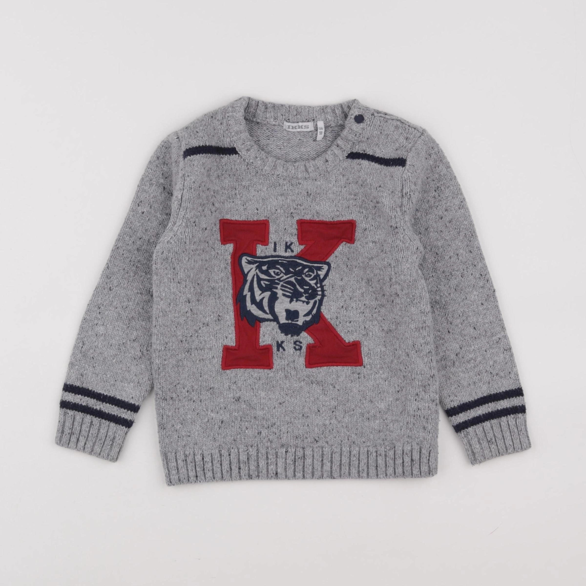 IKKS - pull gris - 3 ans