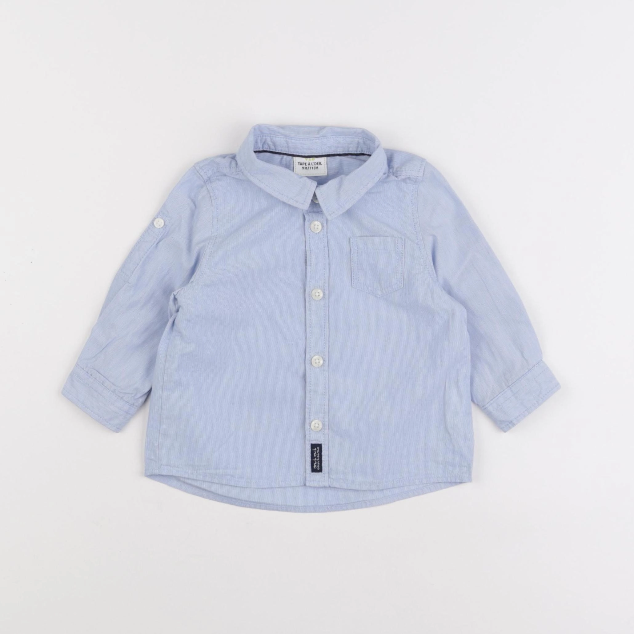 Tape à l'oeil - chemise bleu - 9 mois