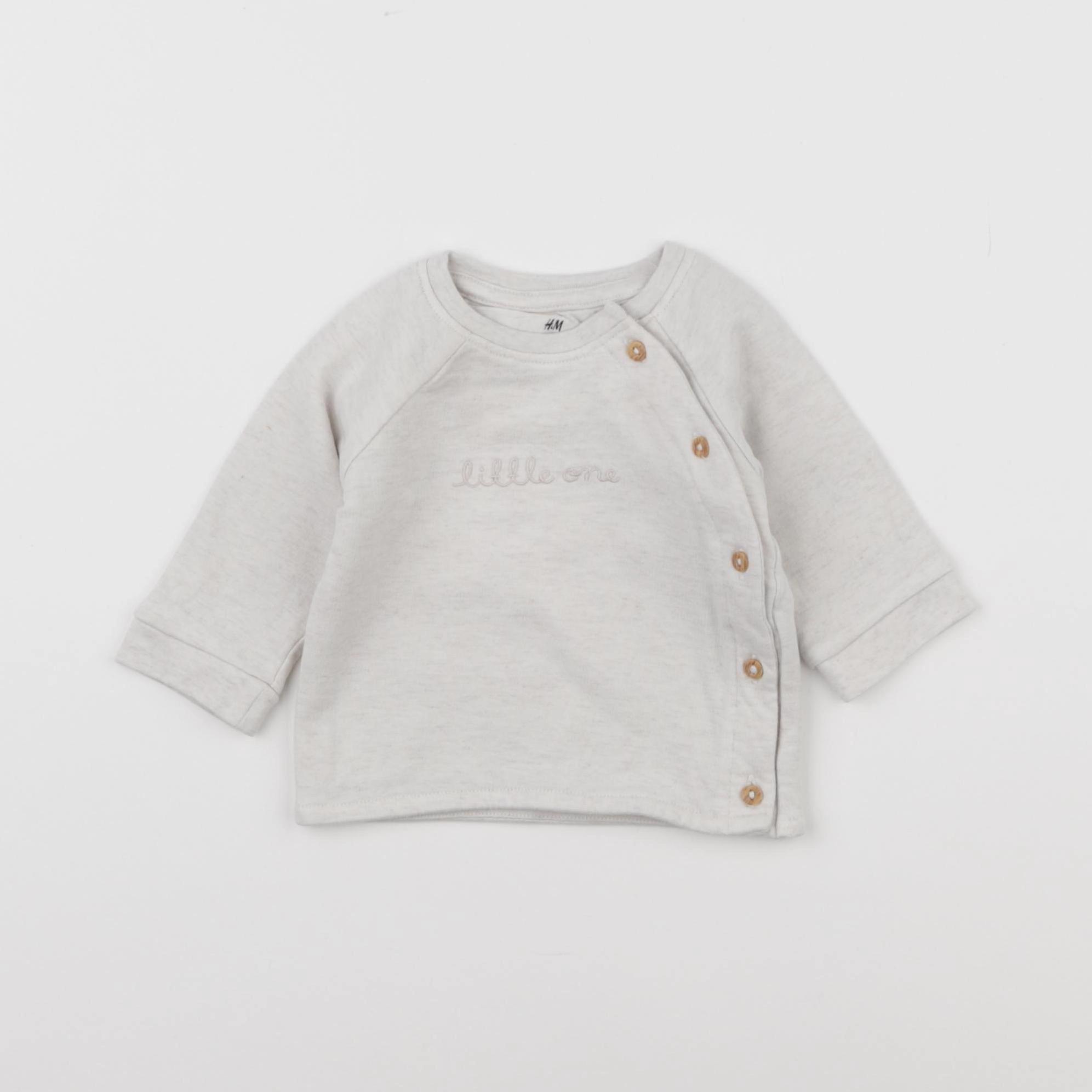 H&M - sweat beige - 1 mois