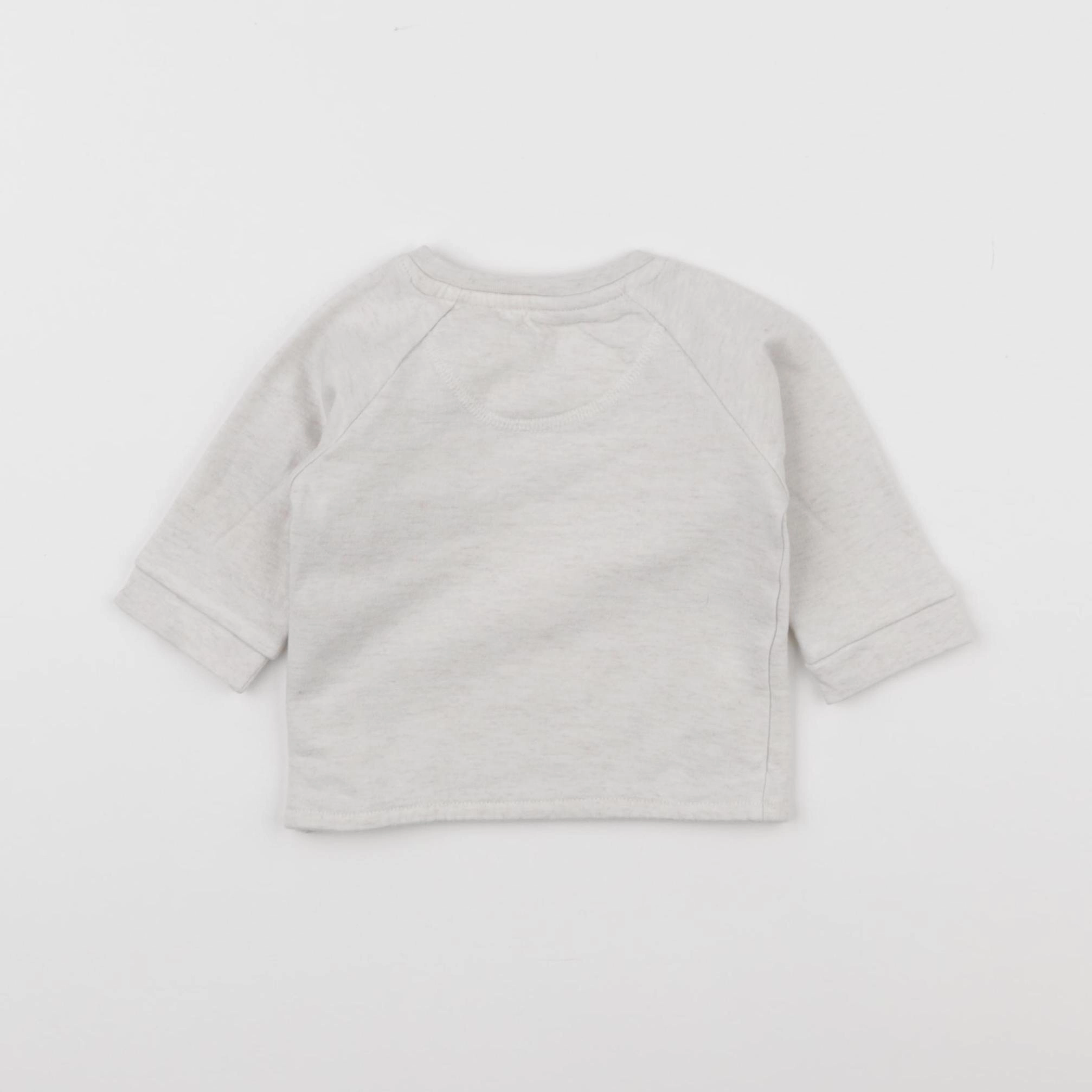 H&M - sweat beige - 1 mois