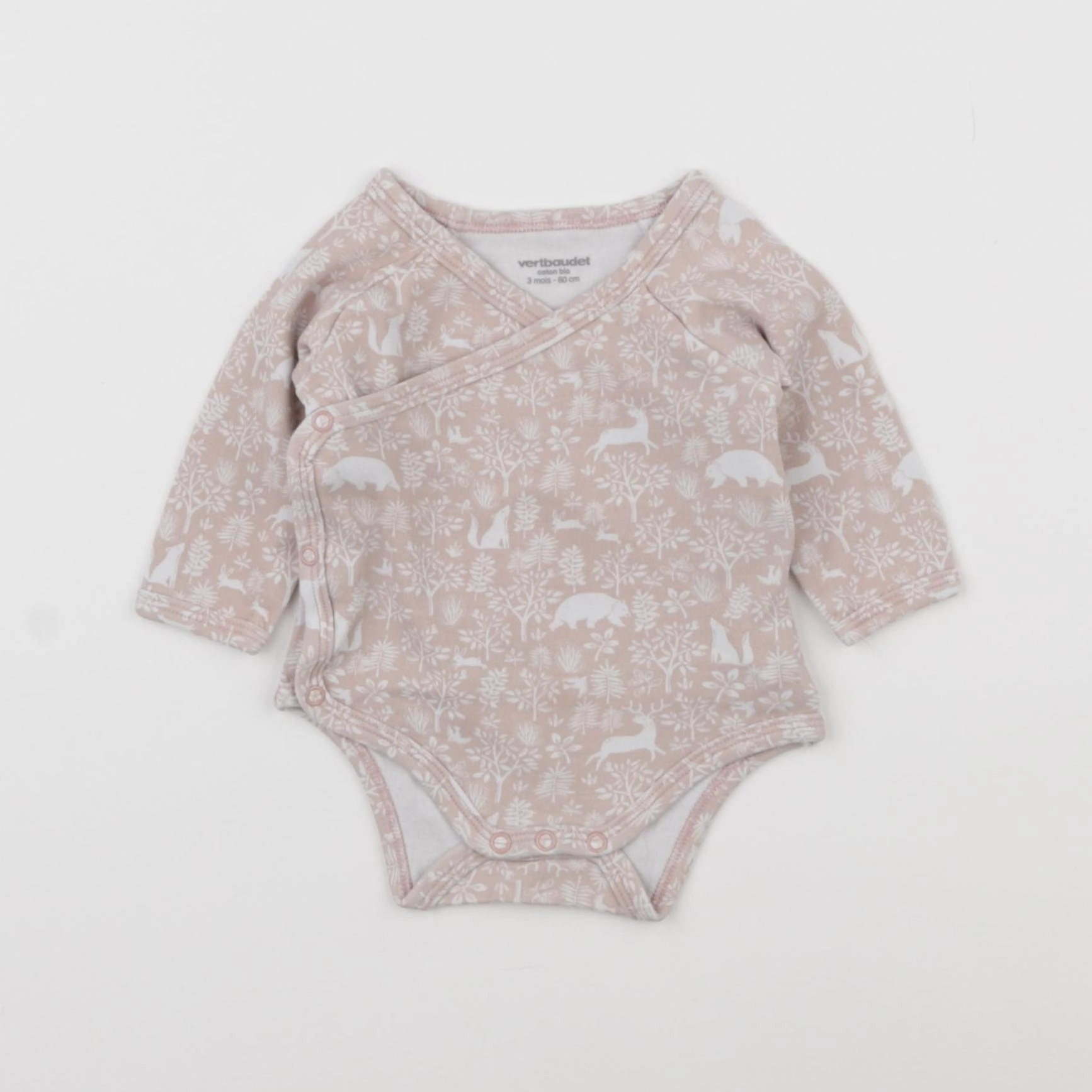 Vertbaudet - body rose - 3 mois
