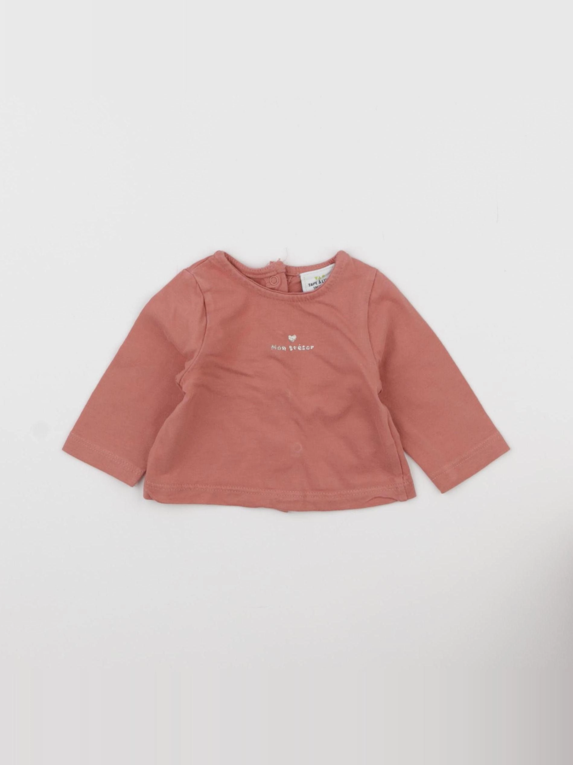 Tape à l'oeil - tee-shirt rose - 1 mois