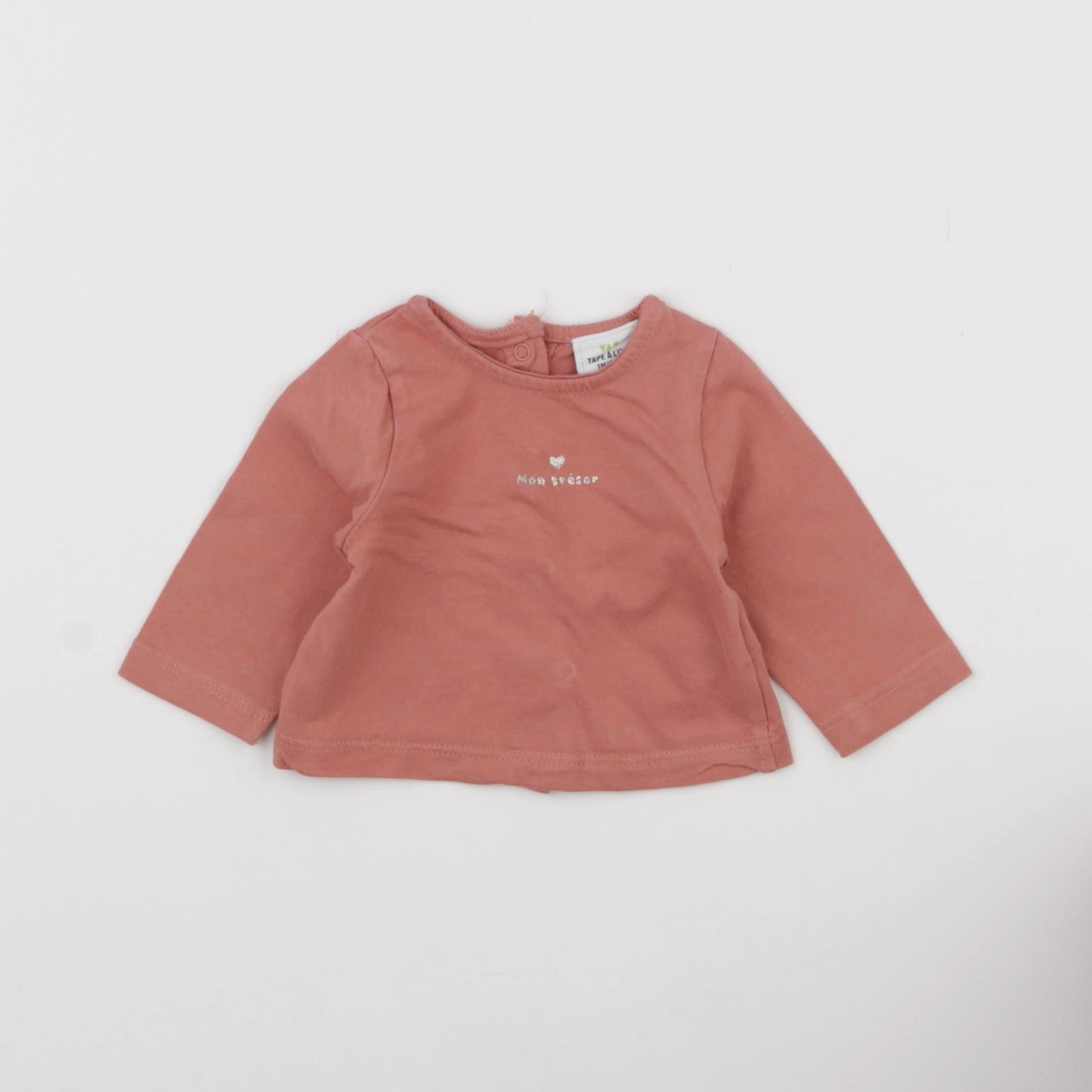Tape à l'oeil - tee-shirt rose - 1 mois