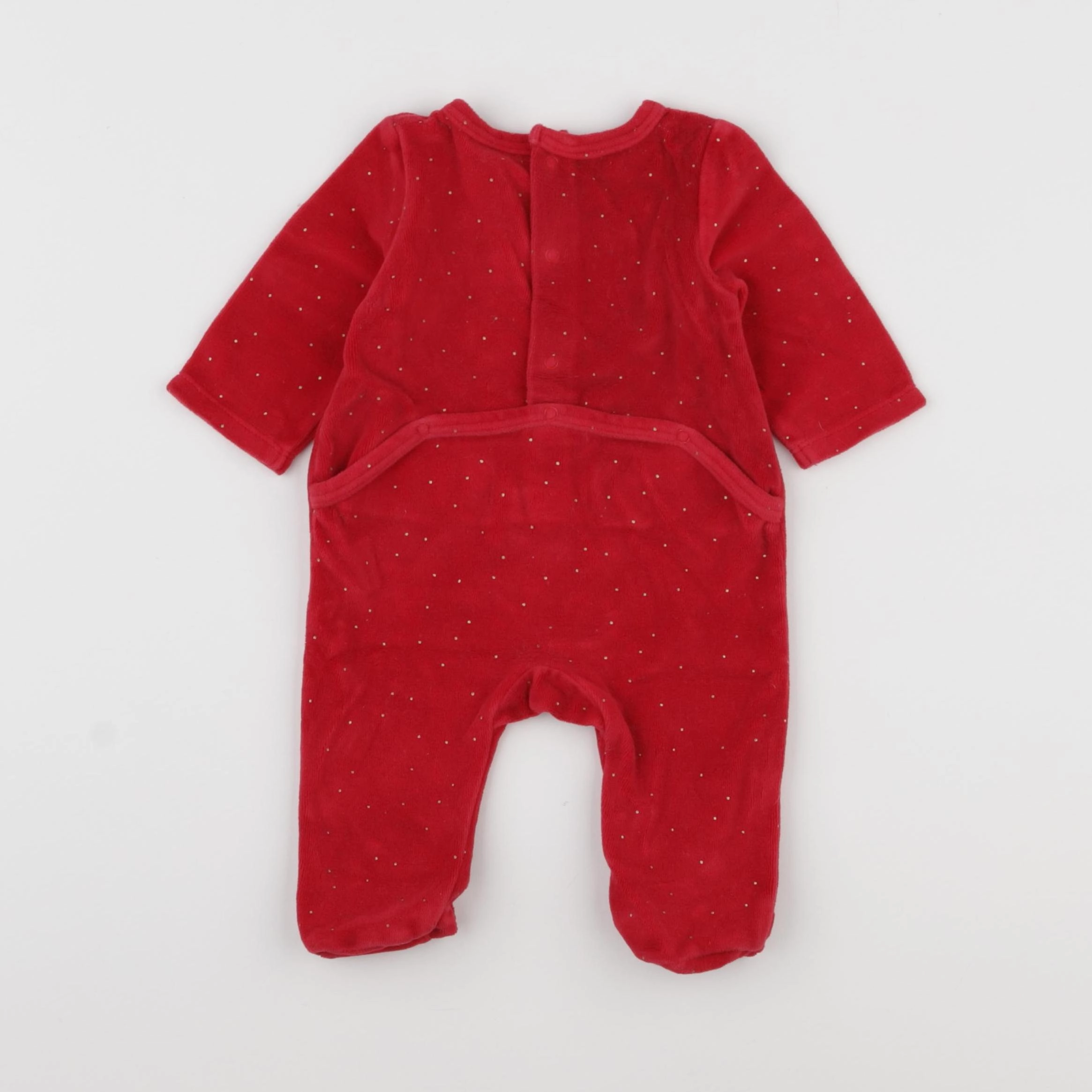 Tape à l'oeil - pyjama velours rouge - 3 mois