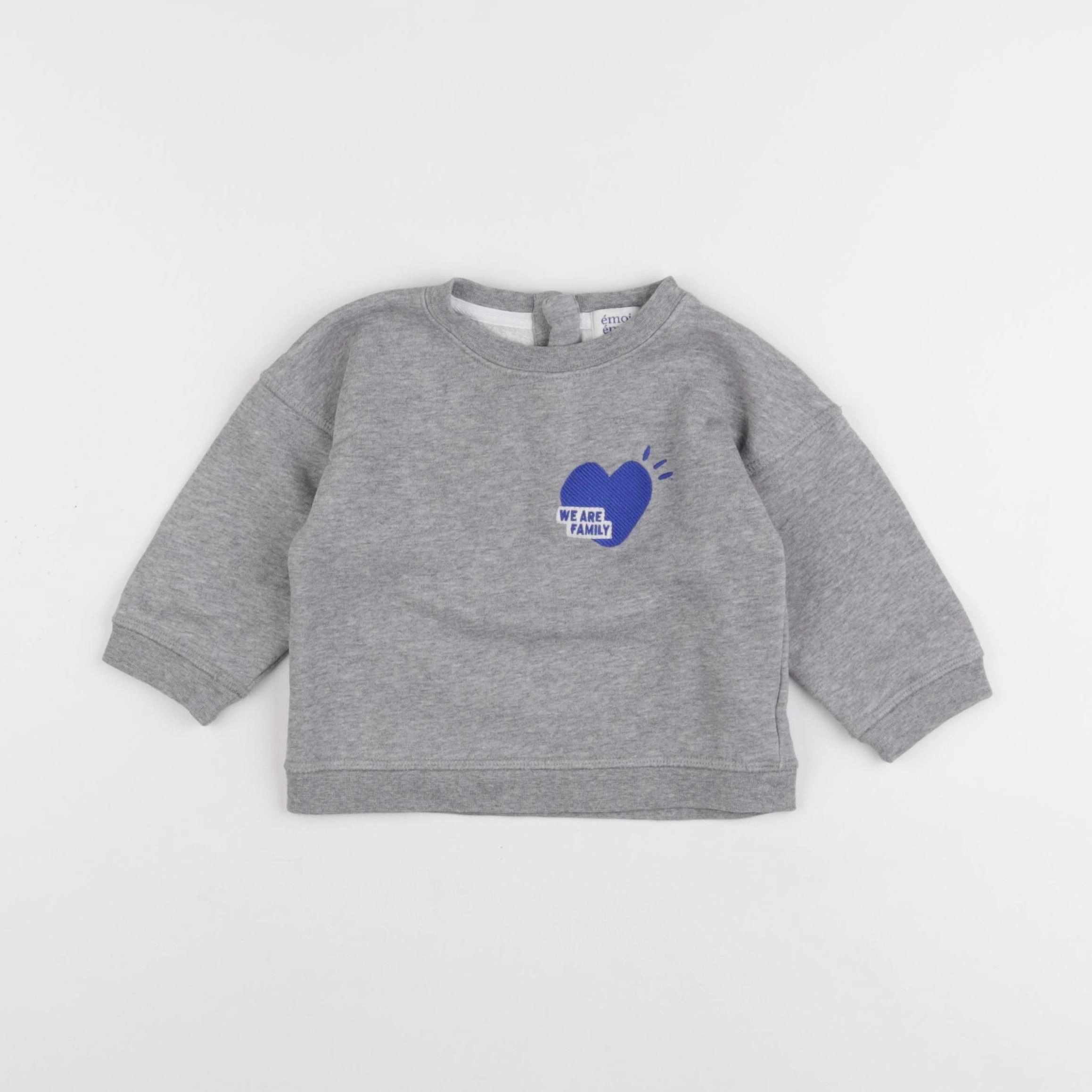 Emoi emoi - sweat gris - 12 mois