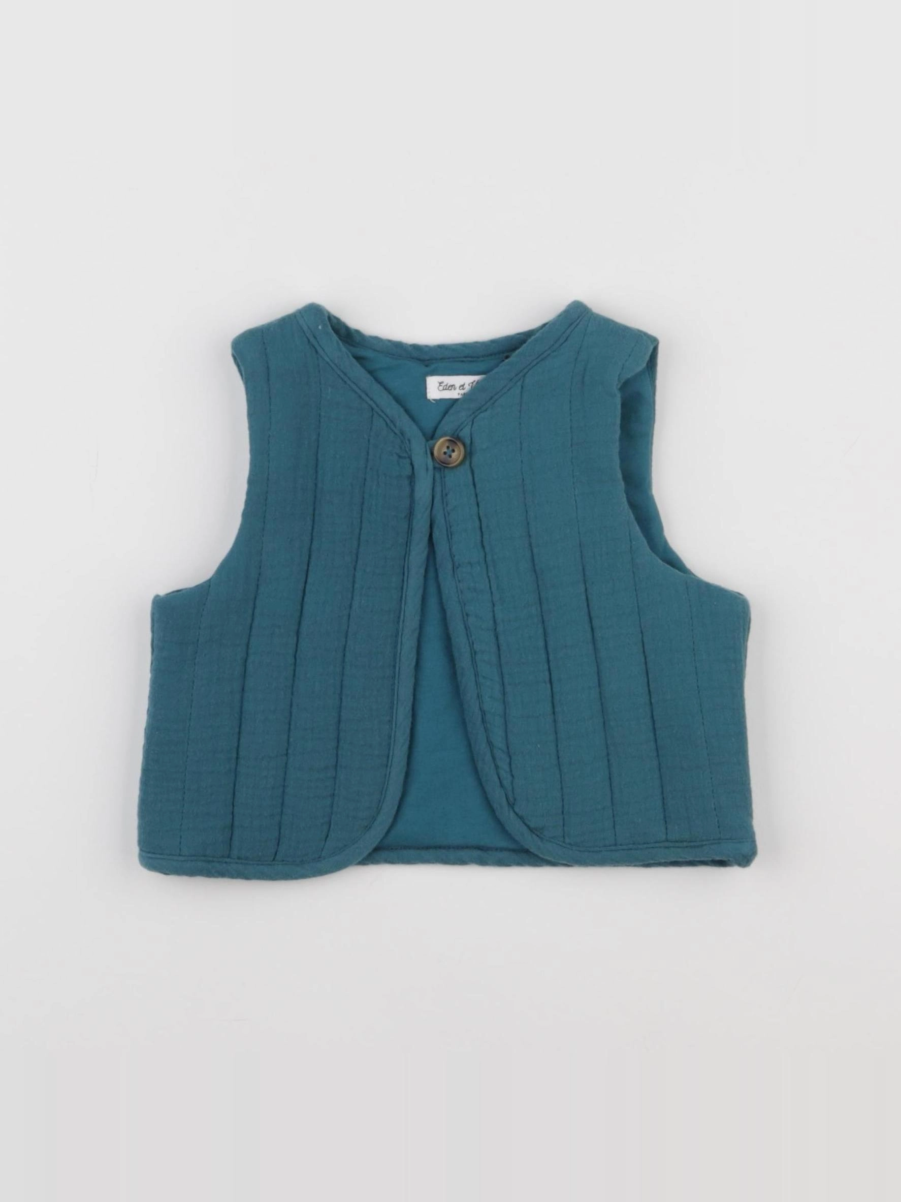 Eden & Victor - gilet bleu - 9 mois