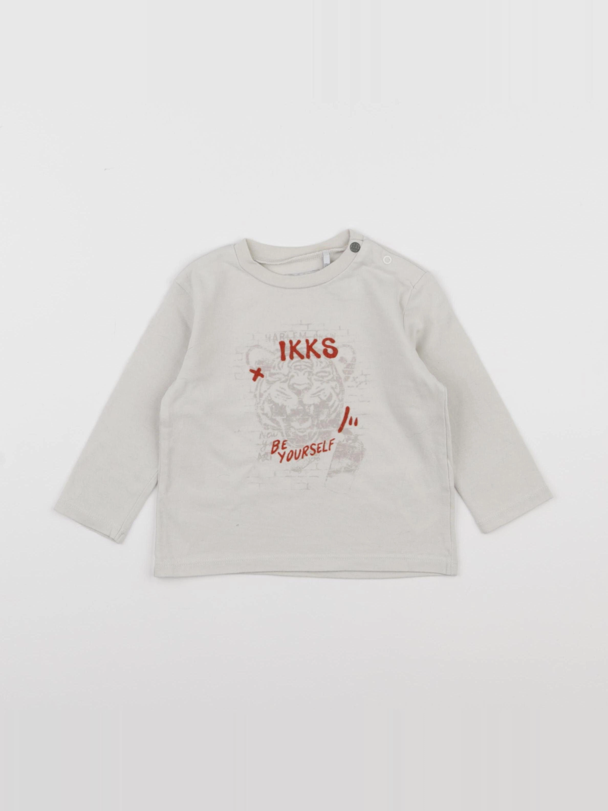 IKKS - tee-shirt beige - 12 mois