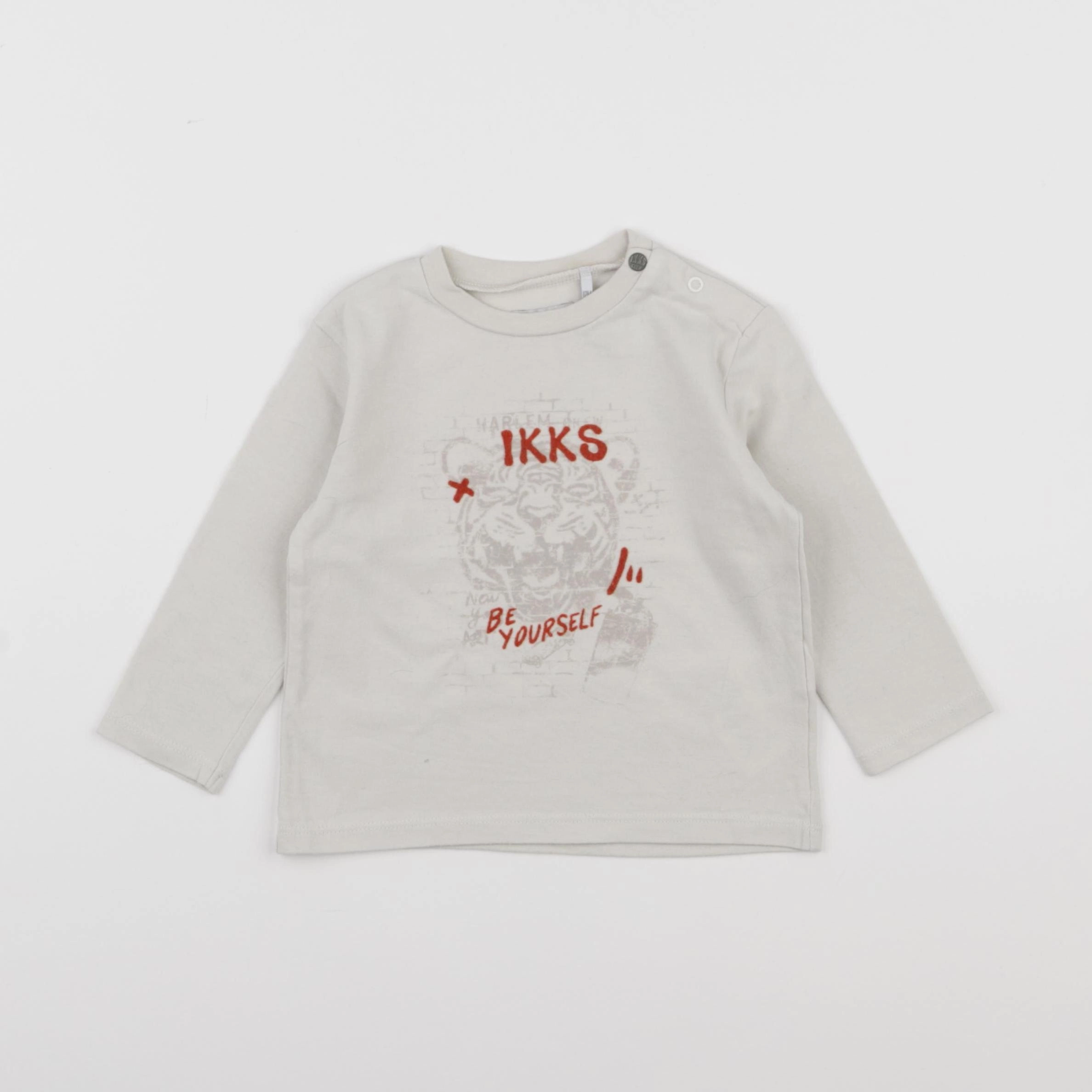 IKKS - tee-shirt beige - 12 mois
