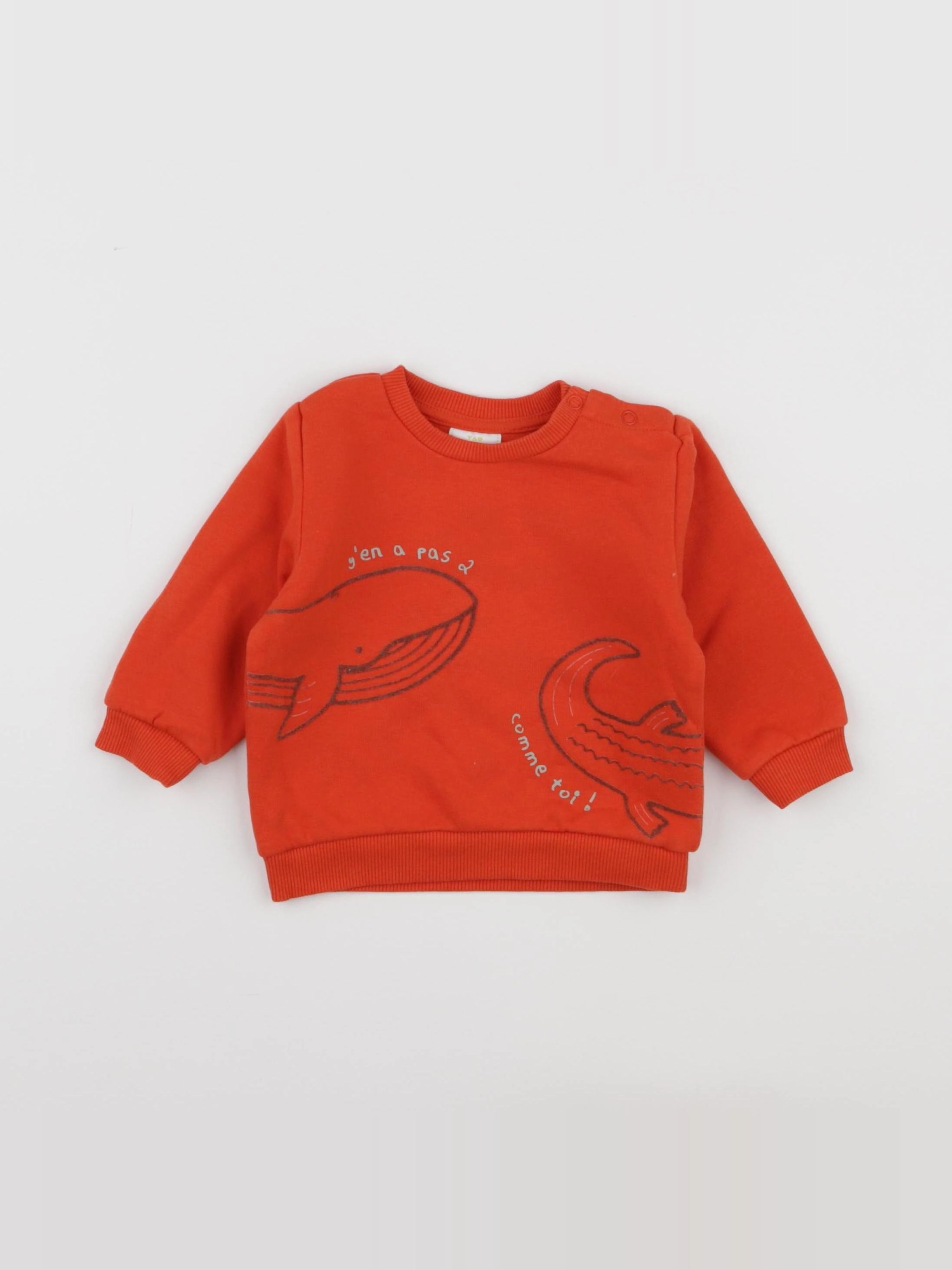 Tape à l'oeil - sweat rouge - 6 mois