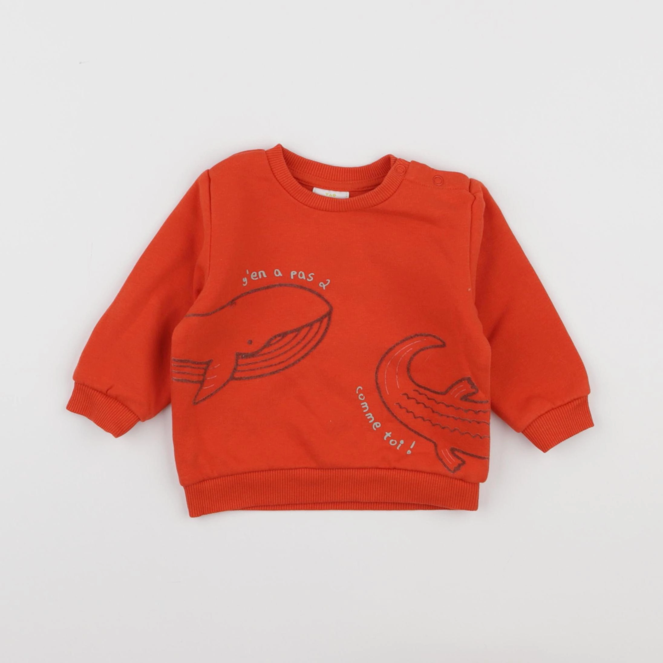 Tape à l'oeil - sweat rouge - 6 mois