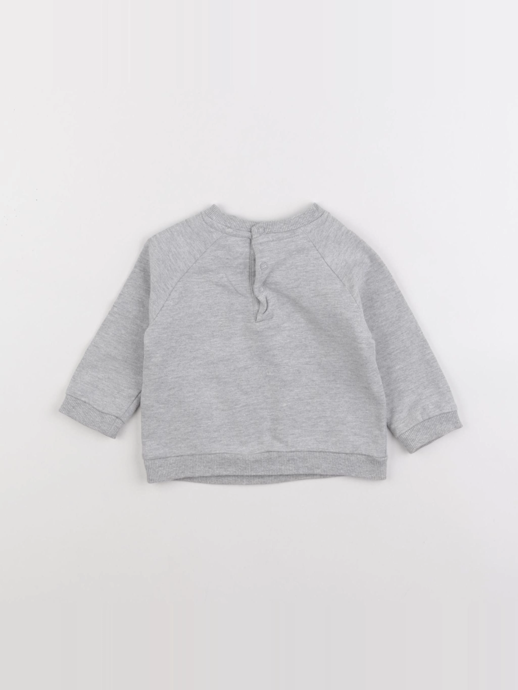 Vertbaudet - sweat gris - 9 mois