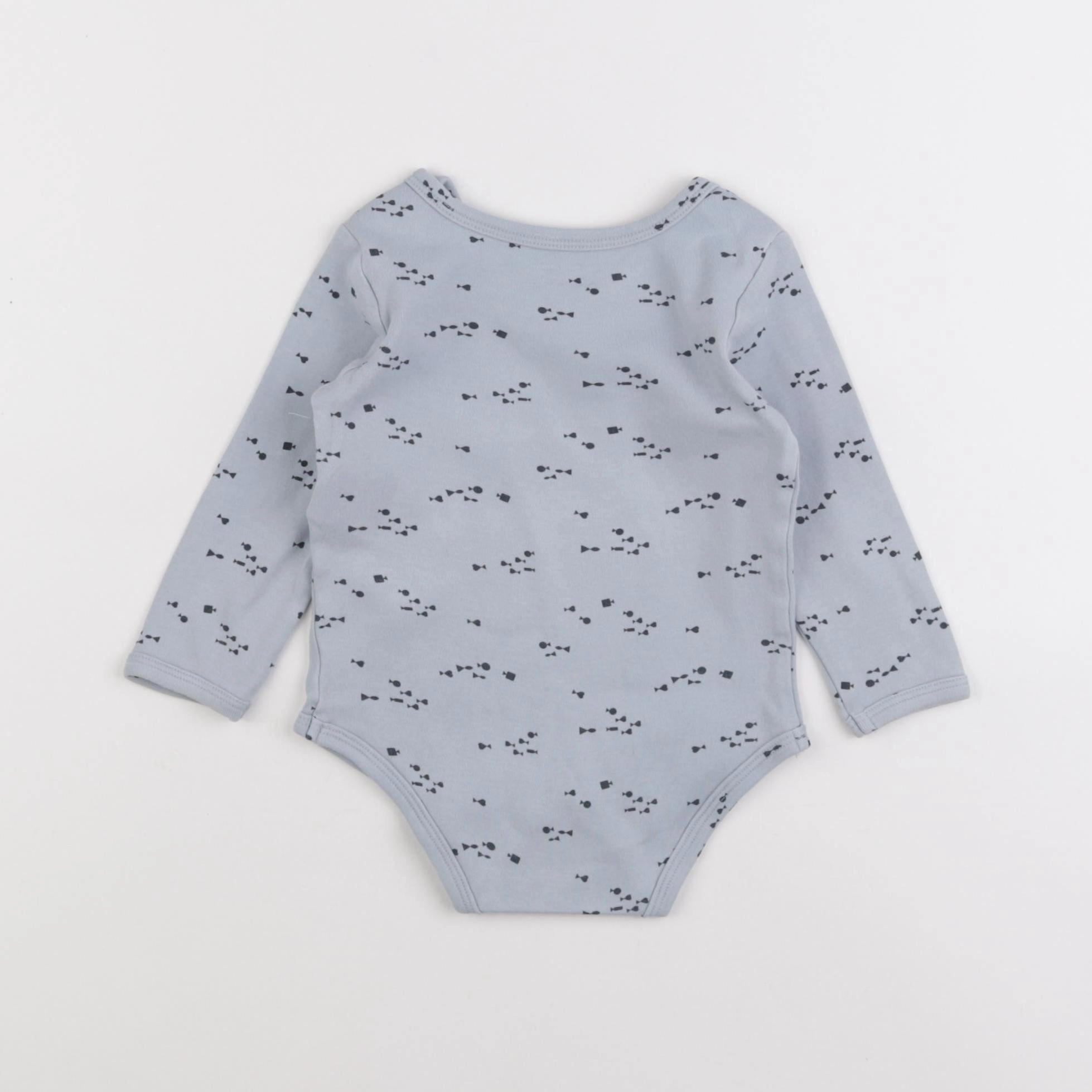 Vertbaudet - body bleu - 12 mois