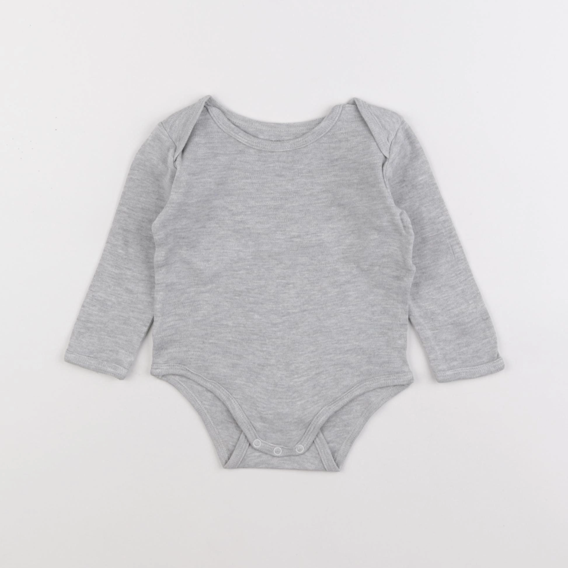 Vertbaudet - body gris - 12 mois