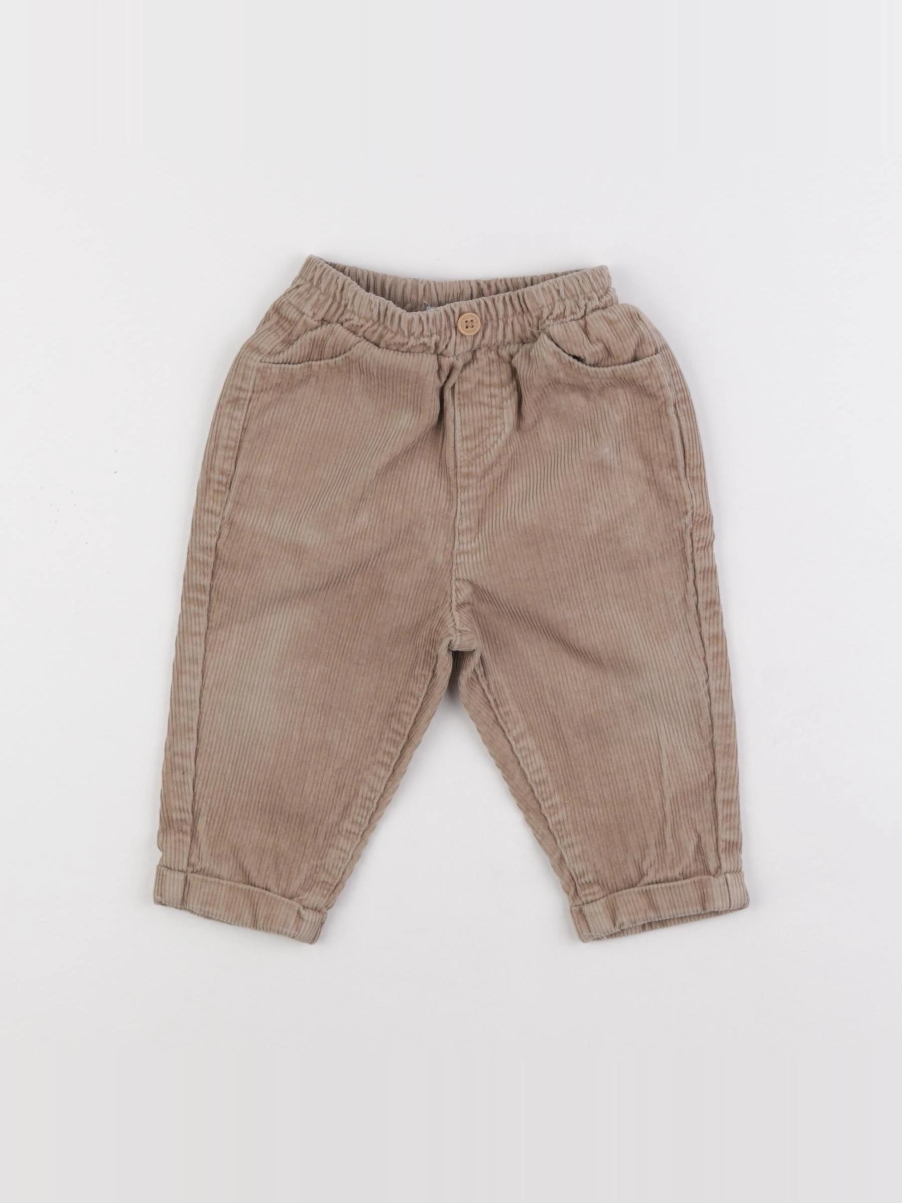 Vertbaudet - pantalon marron - 9 mois