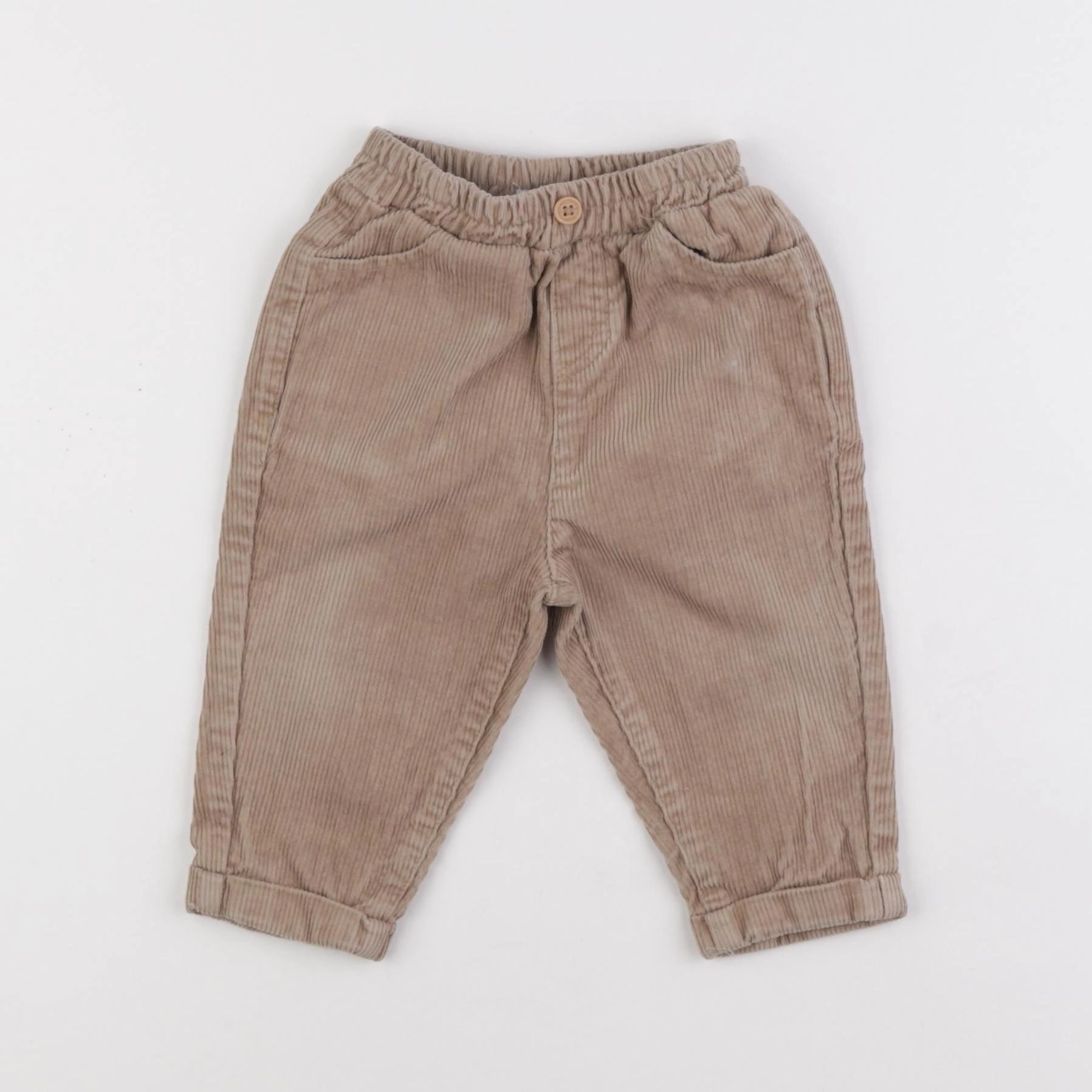 Vertbaudet - pantalon marron - 9 mois