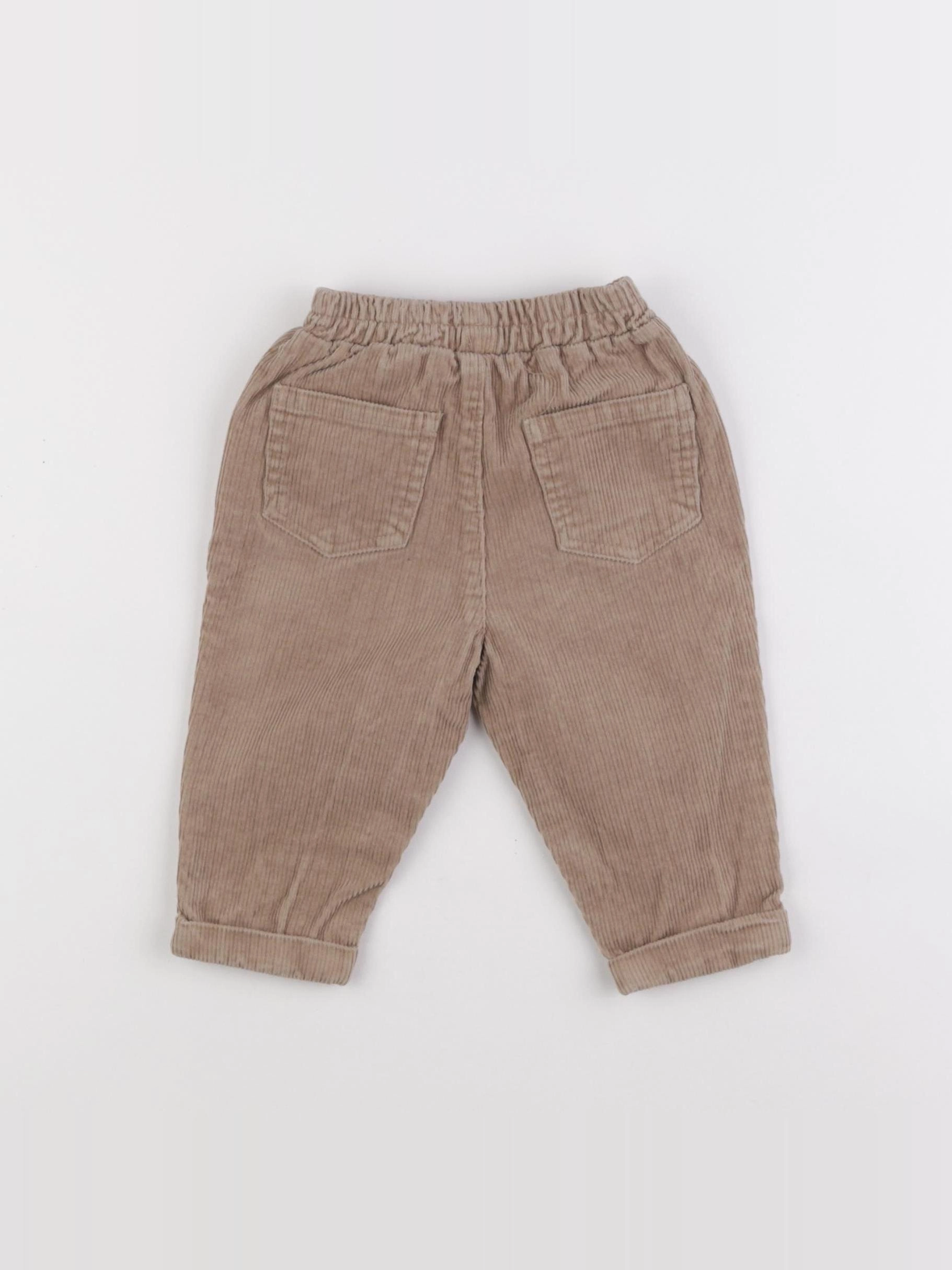 Vertbaudet - pantalon marron - 9 mois