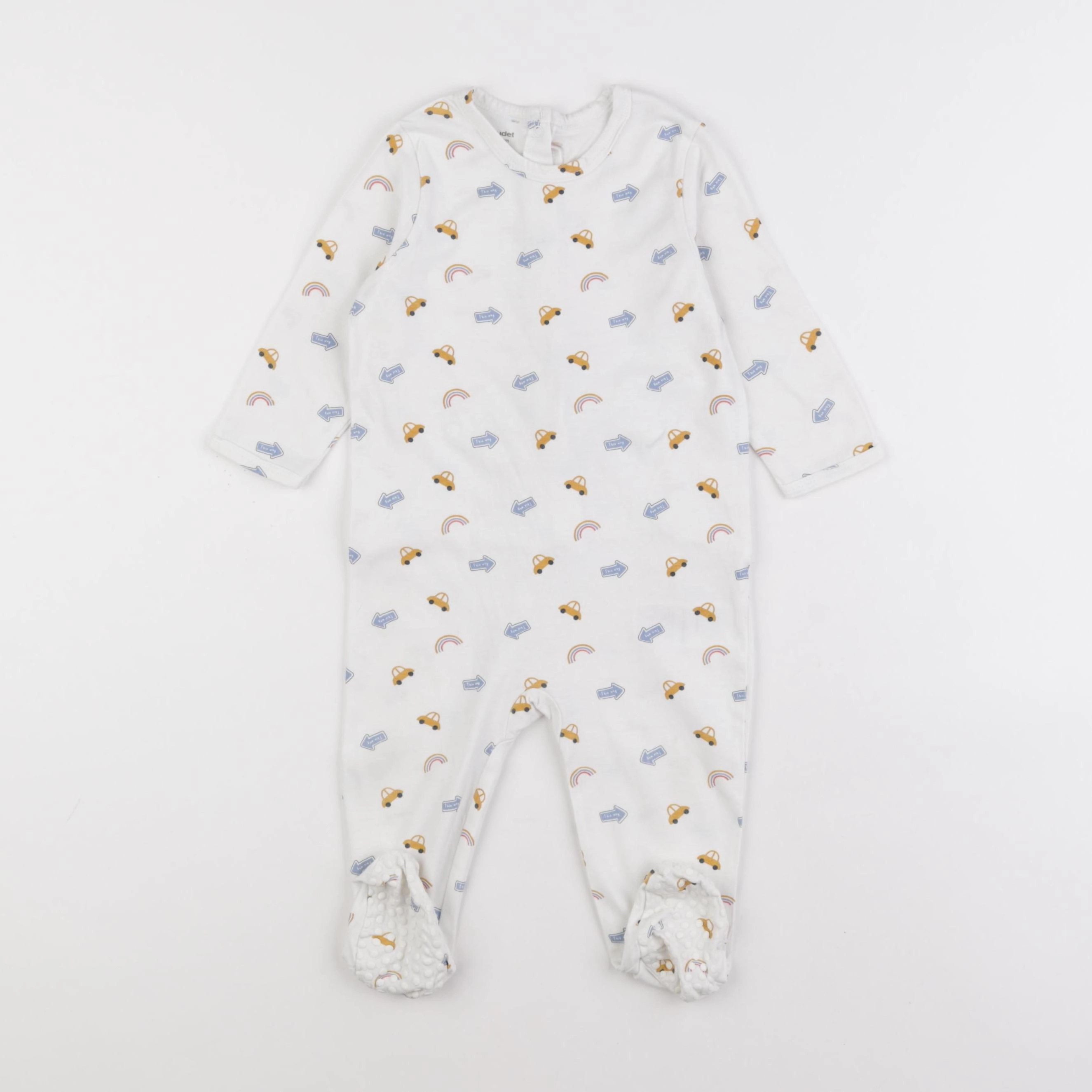 Vertbaudet - pyjama coton blanc - 12 mois