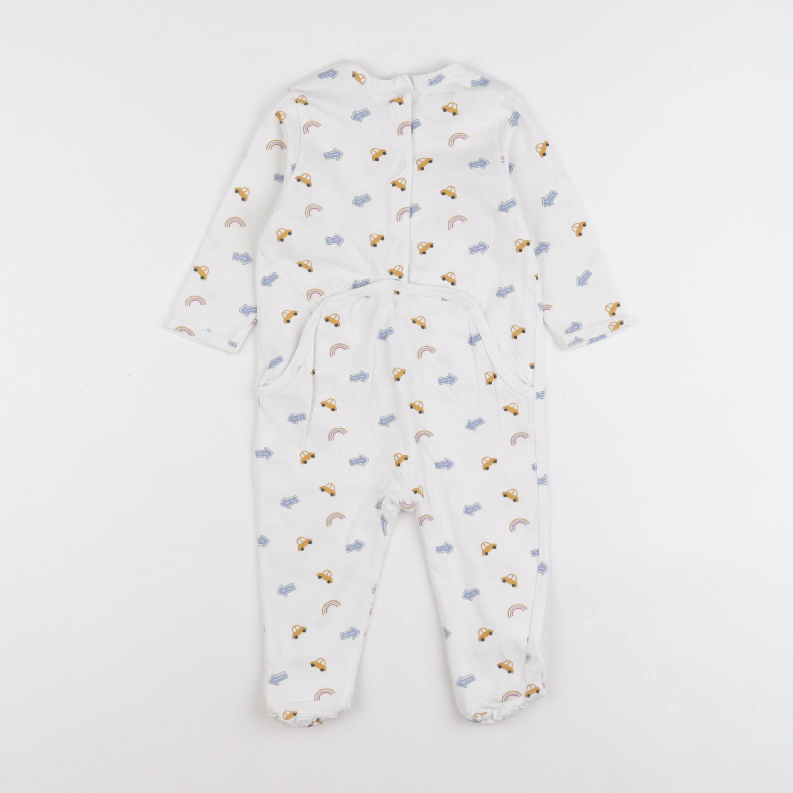 Vertbaudet - pyjama coton blanc - 12 mois