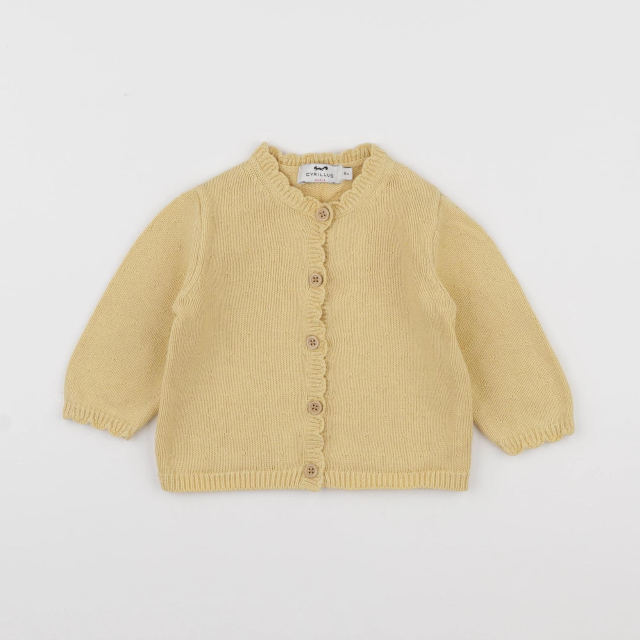 Cyrillus - gilet jaune - 9 mois