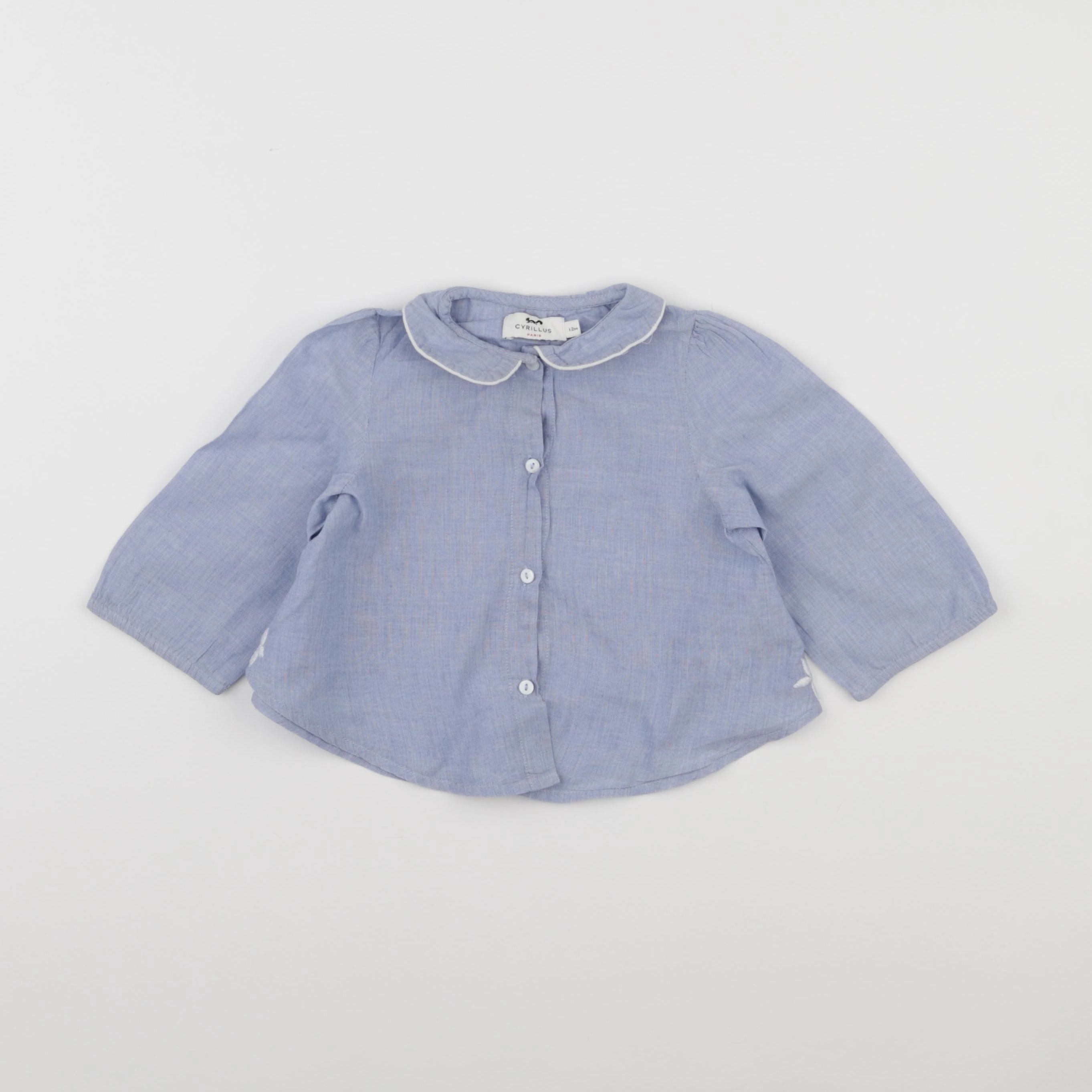 Cyrillus - blouse bleu - 12 mois