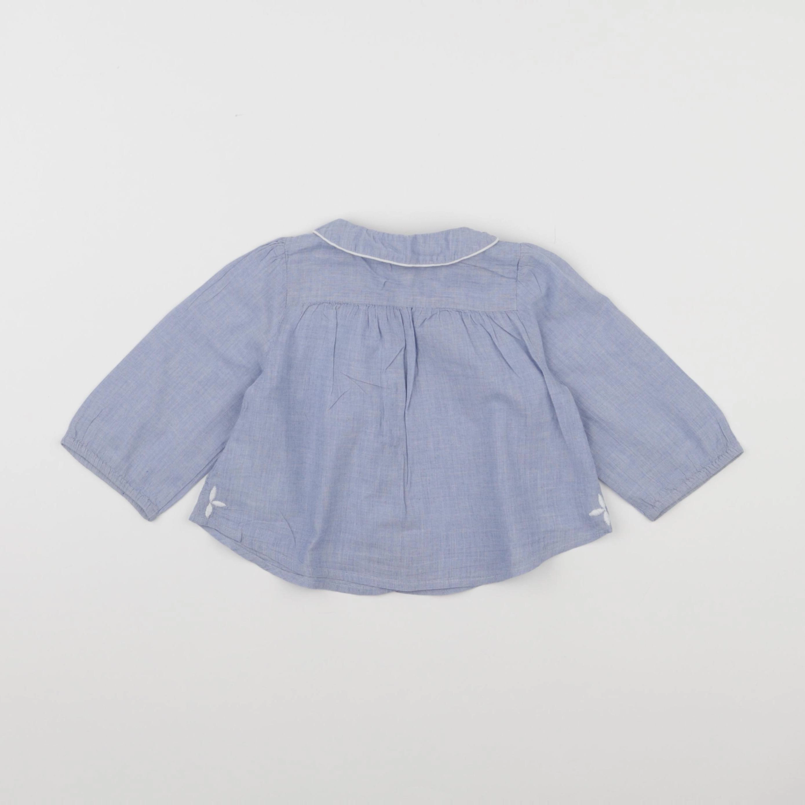 Cyrillus - blouse bleu - 12 mois