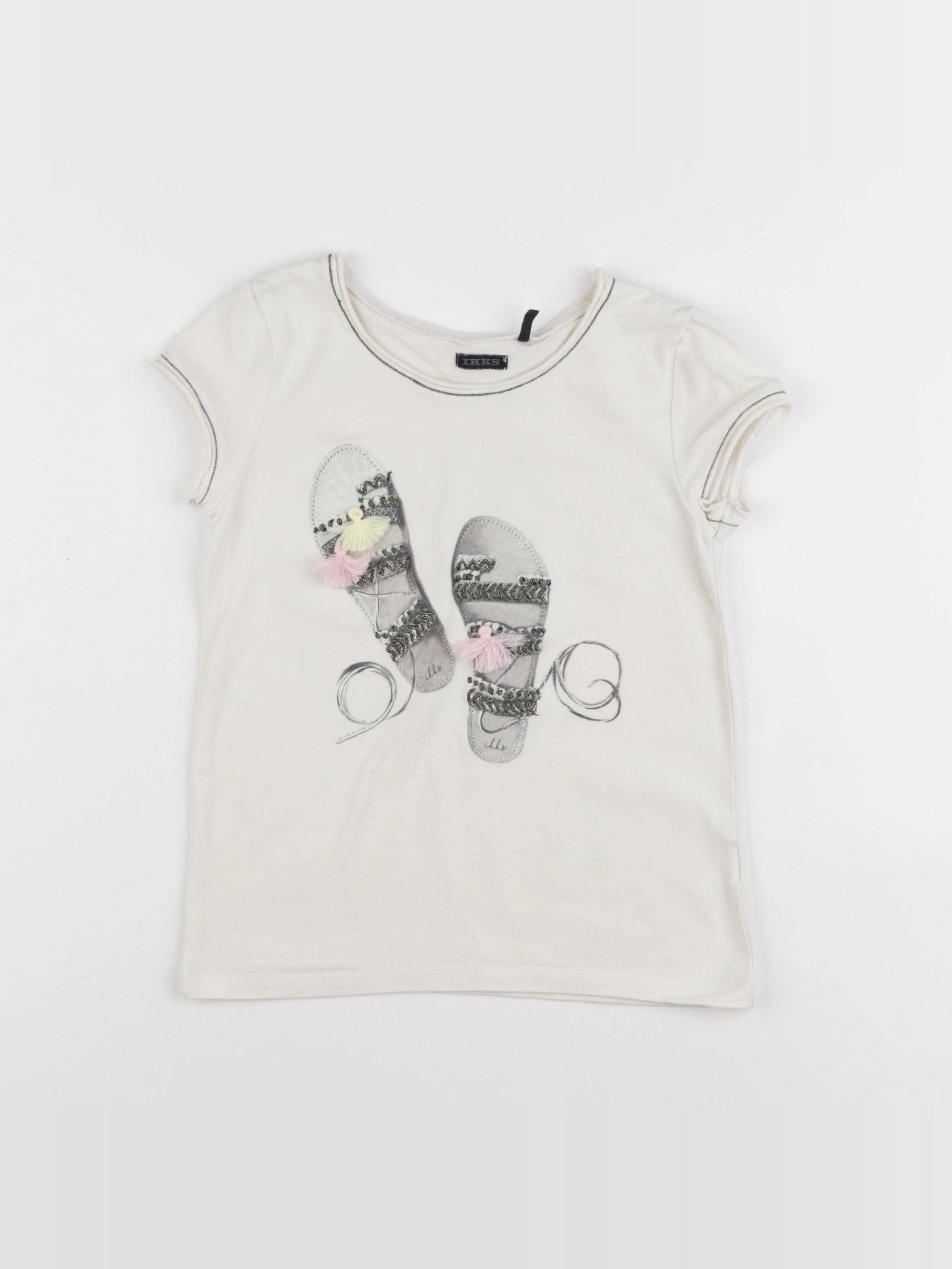 IKKS - tee-shirt beige - 8 ans