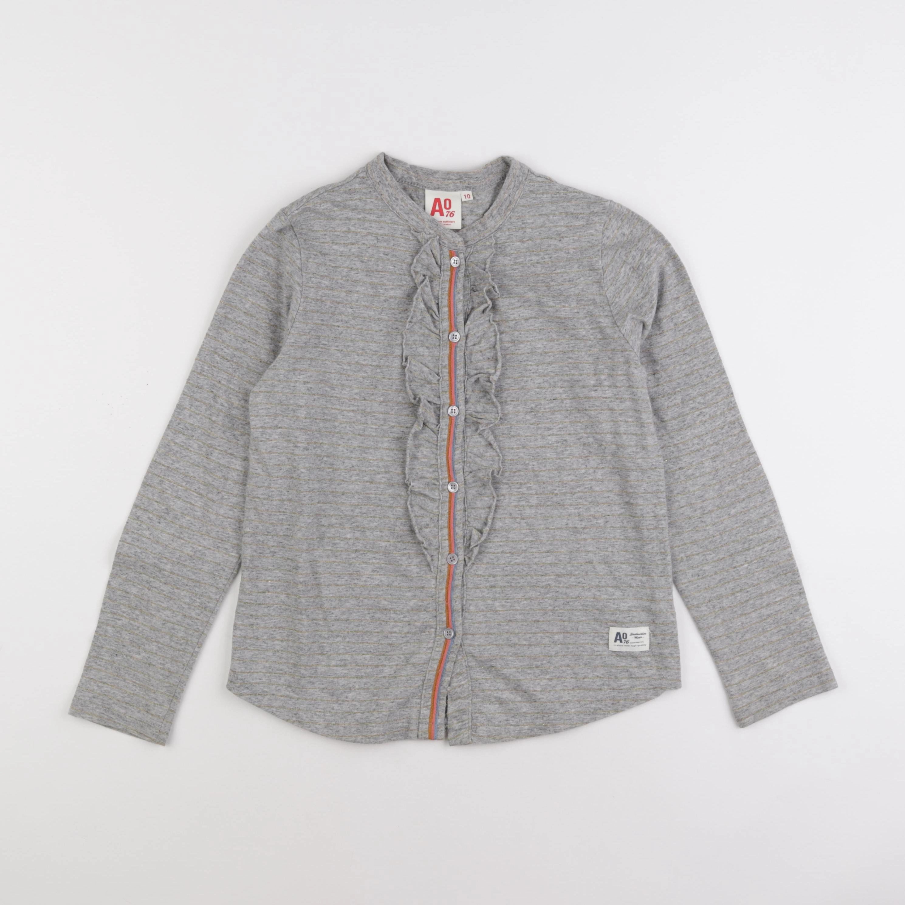 American Outfitters - tee-shirt gris - 10 ans