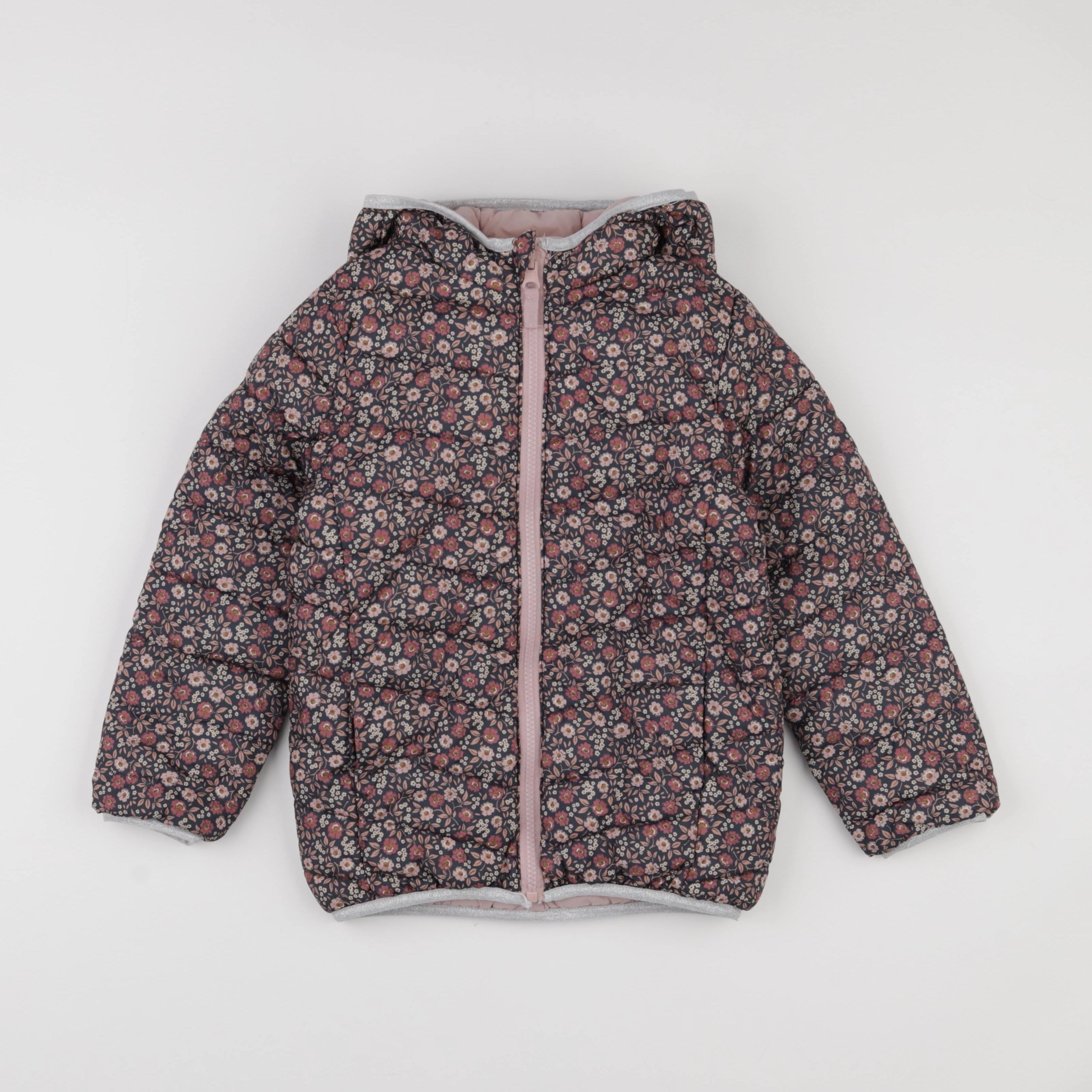 Vertbaudet - doudoune réversible rose - 8 ans