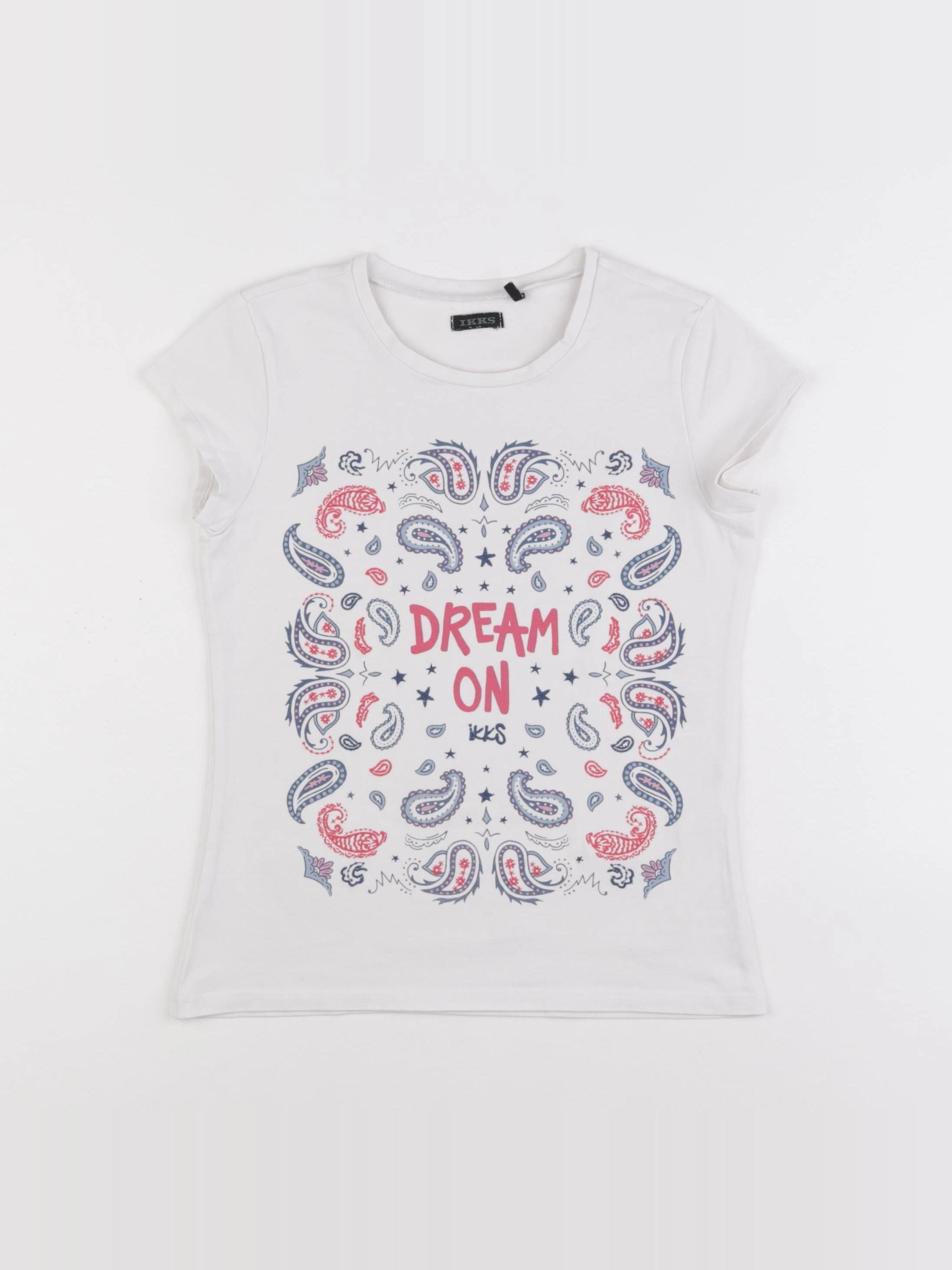 IKKS - tee-shirt blanc - 10 ans