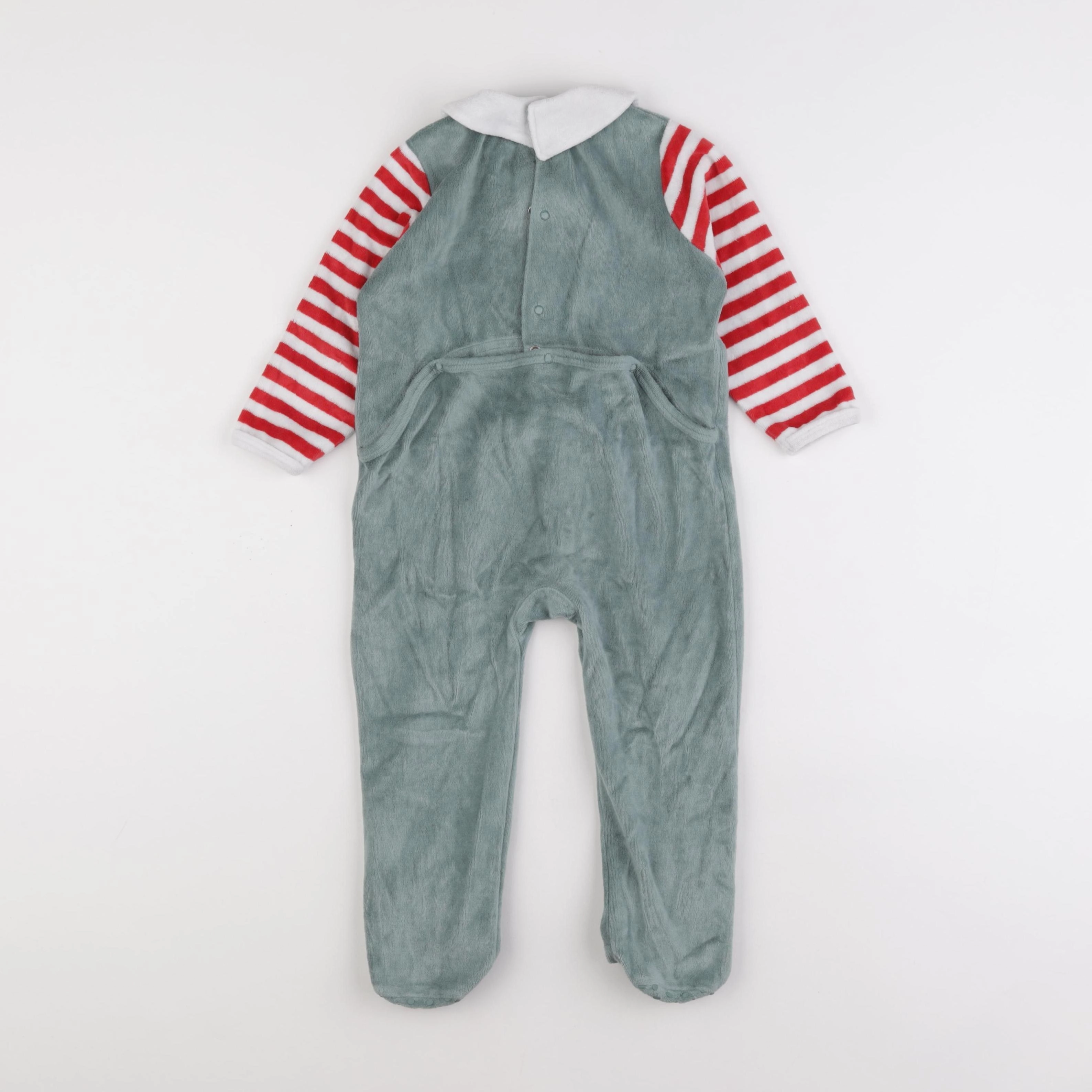 Vertbaudet - pyjama velours vert - 2 ans