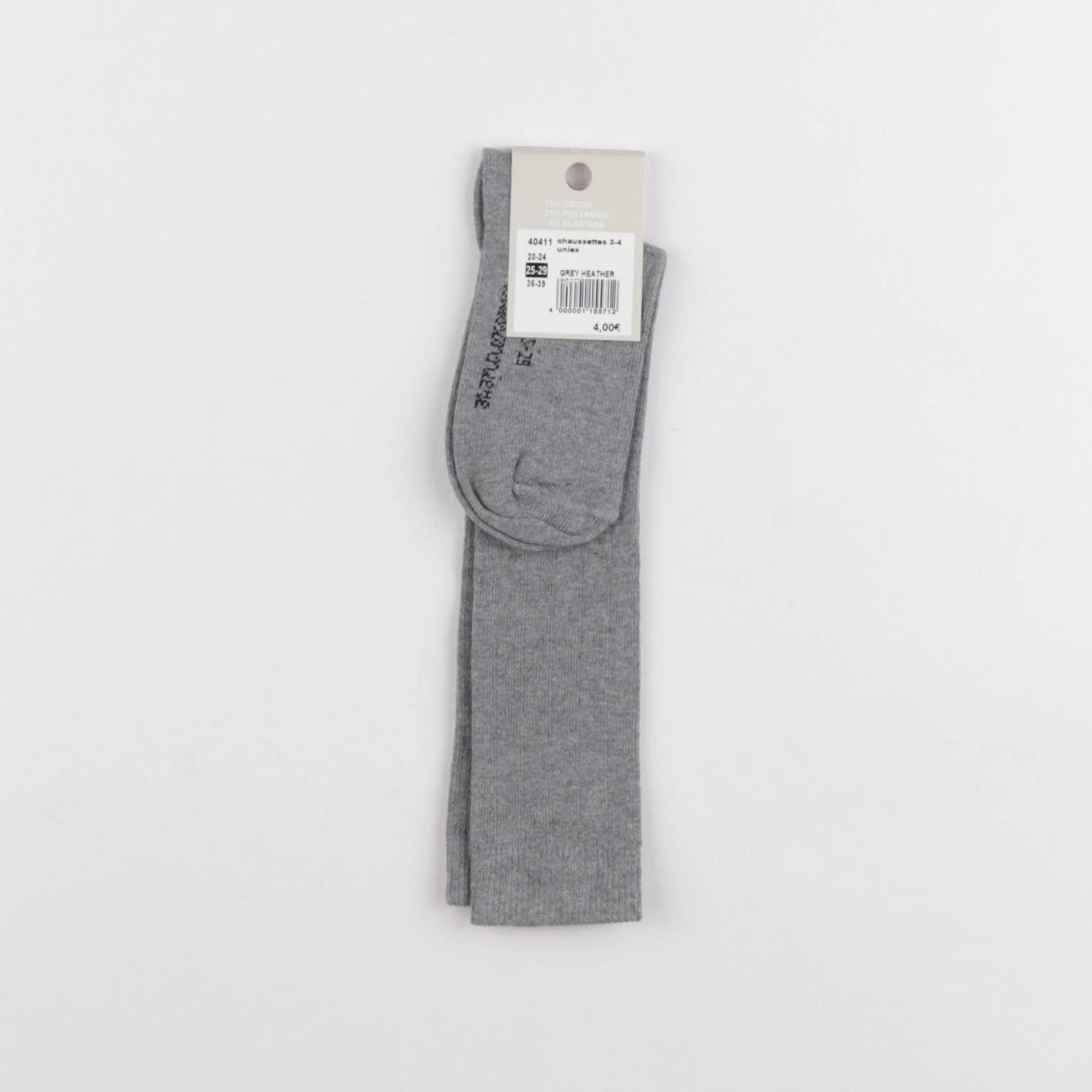 Buissonnière - chaussettes gris - 3/4 ans
