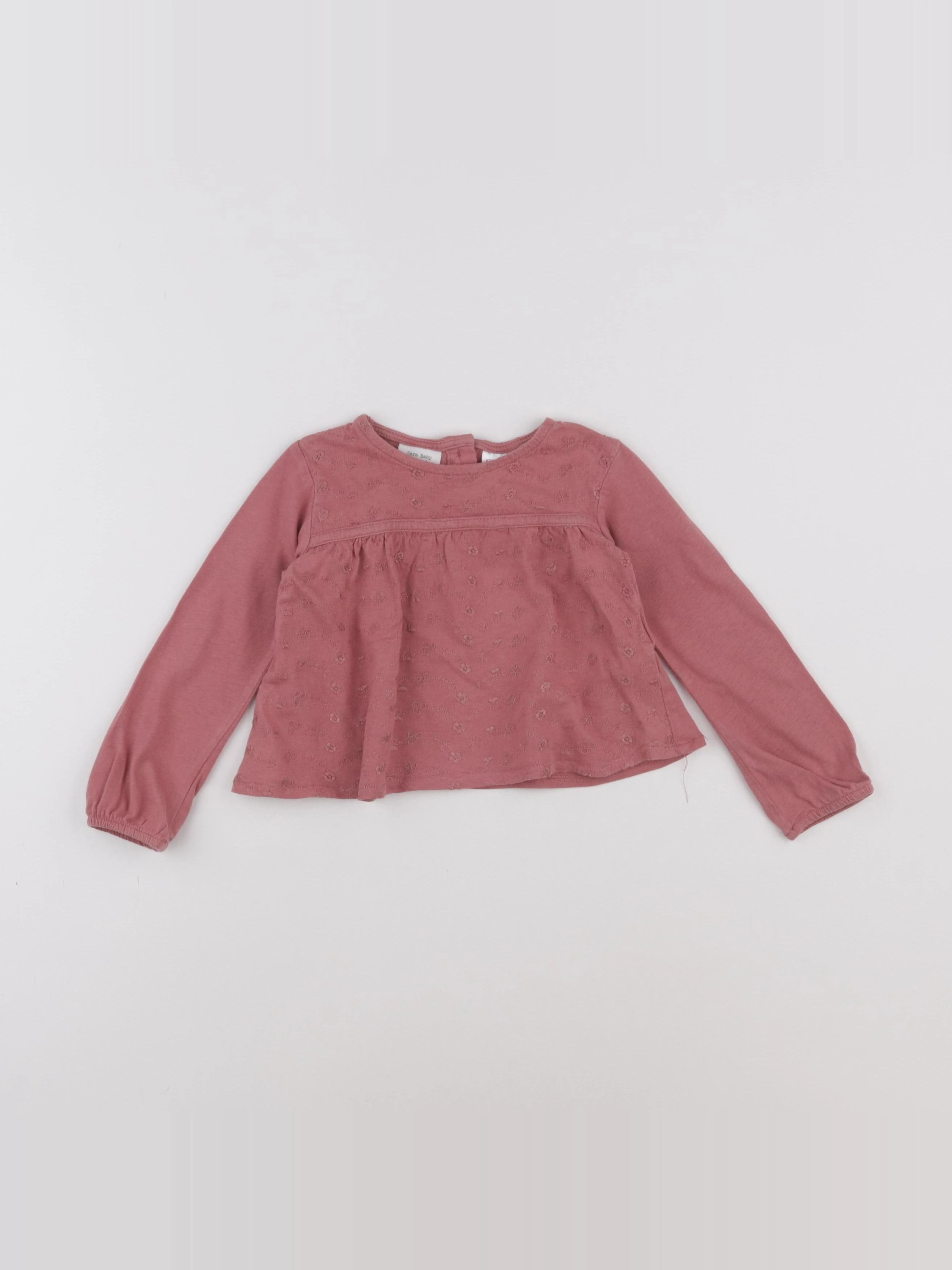 Zara - tee-shirt rose - 6/9 mois