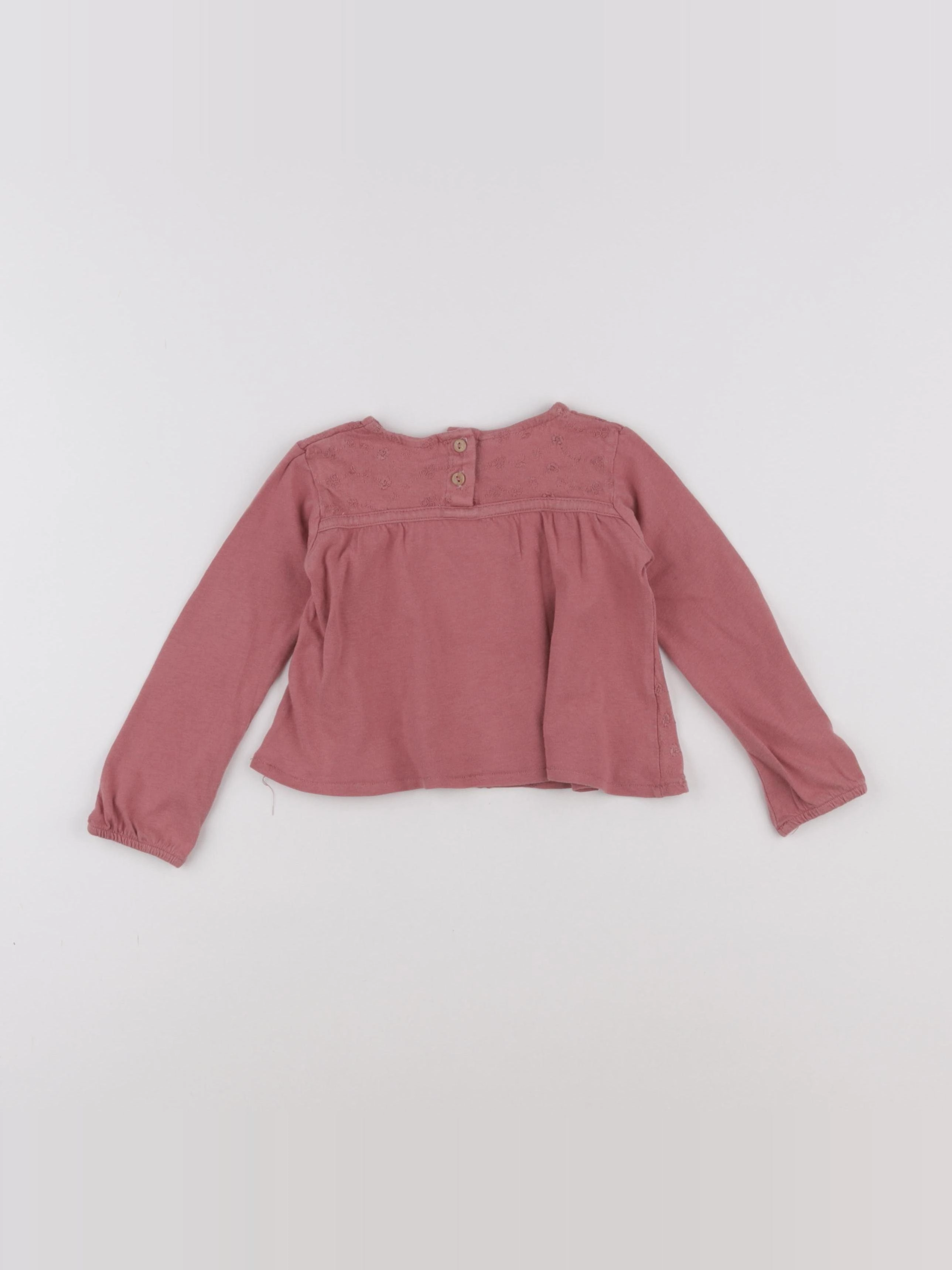Zara - tee-shirt rose - 6/9 mois