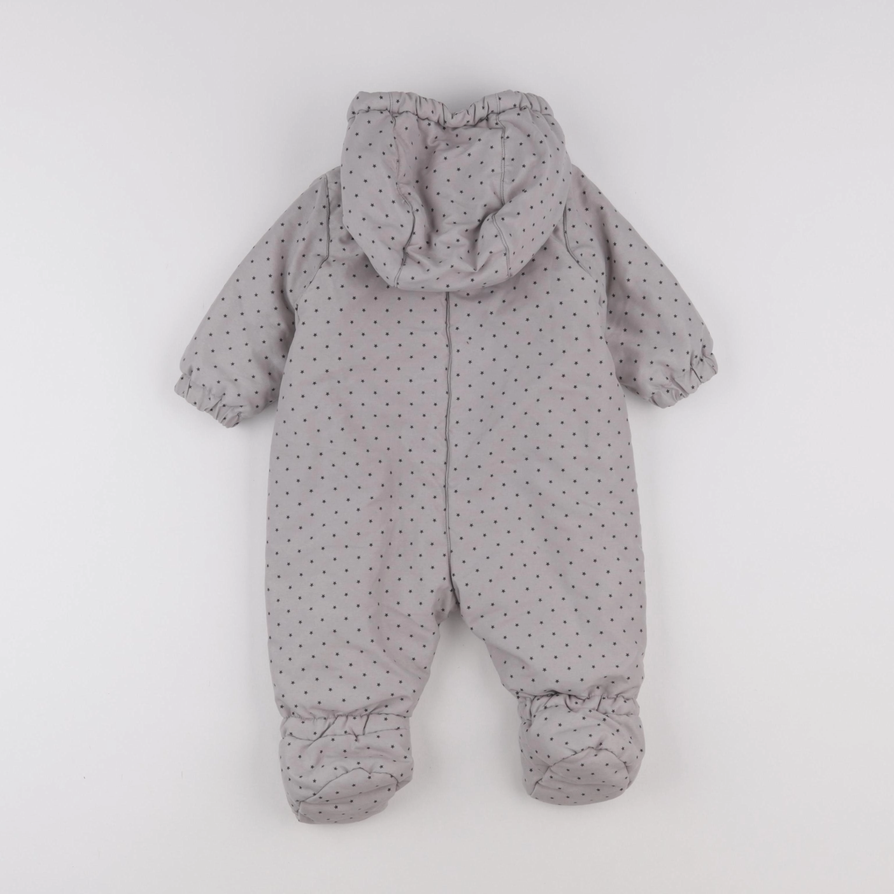 Petit Bateau - combi-pilote gris - 6 mois