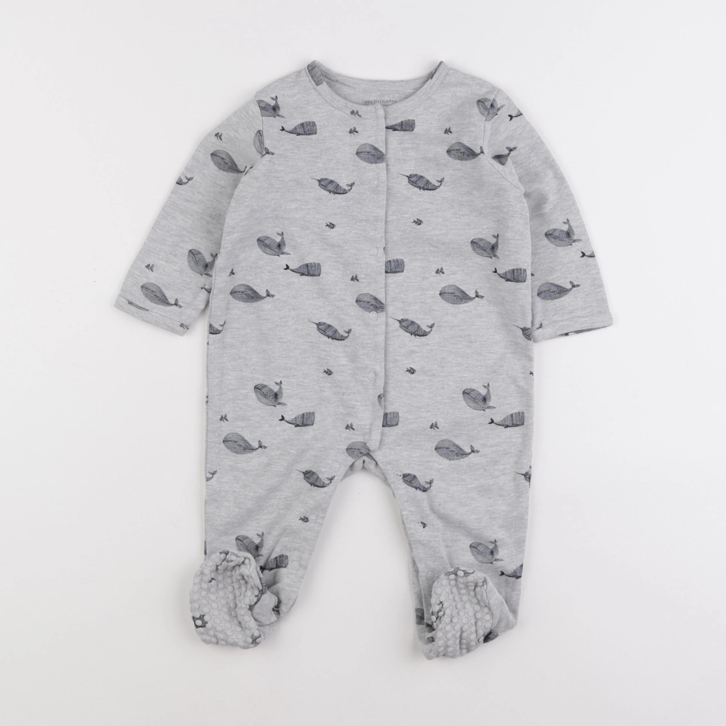 Vertbaudet - pyjama coton gris - 12 mois