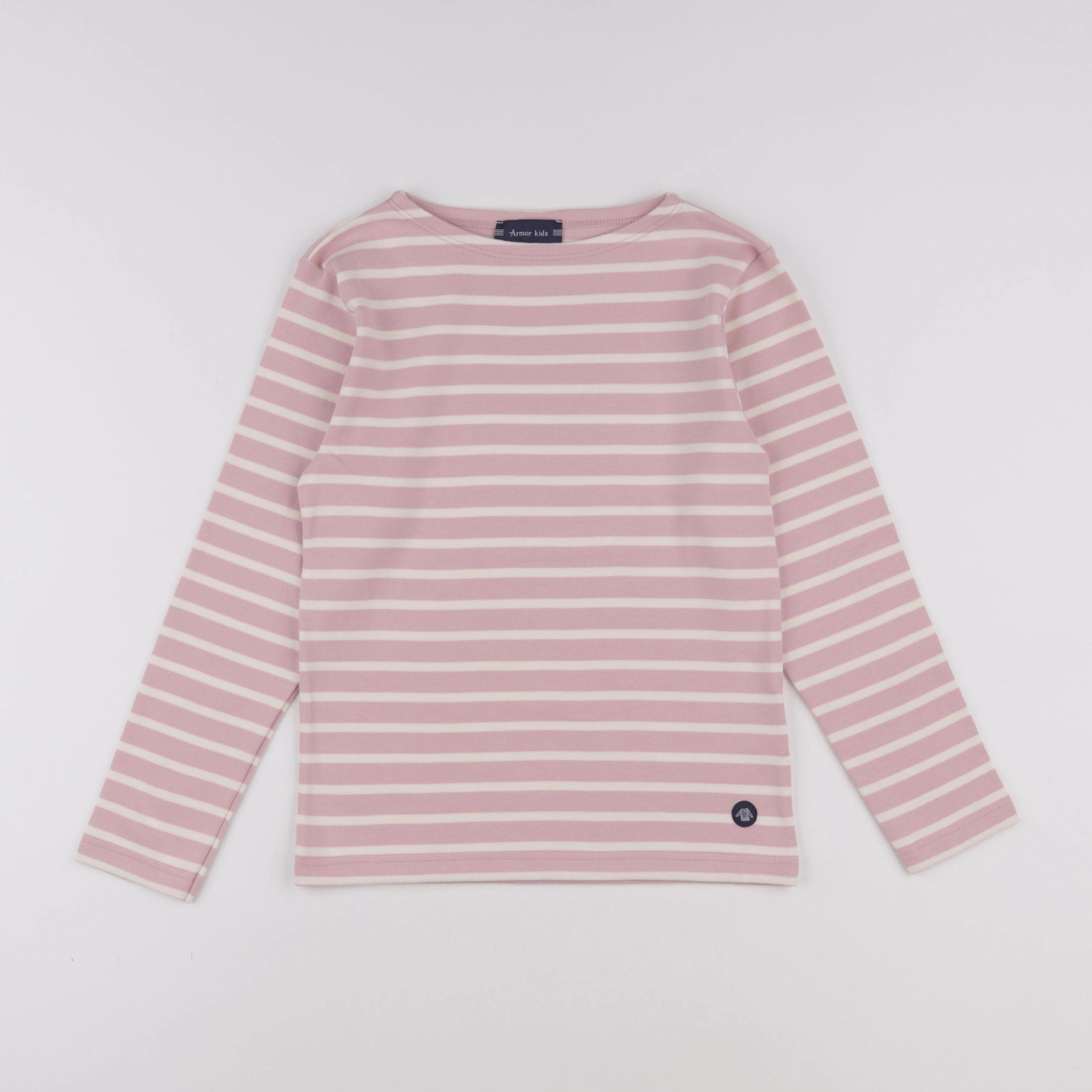 Armor Lux - tee-shirt rose - 8 ans