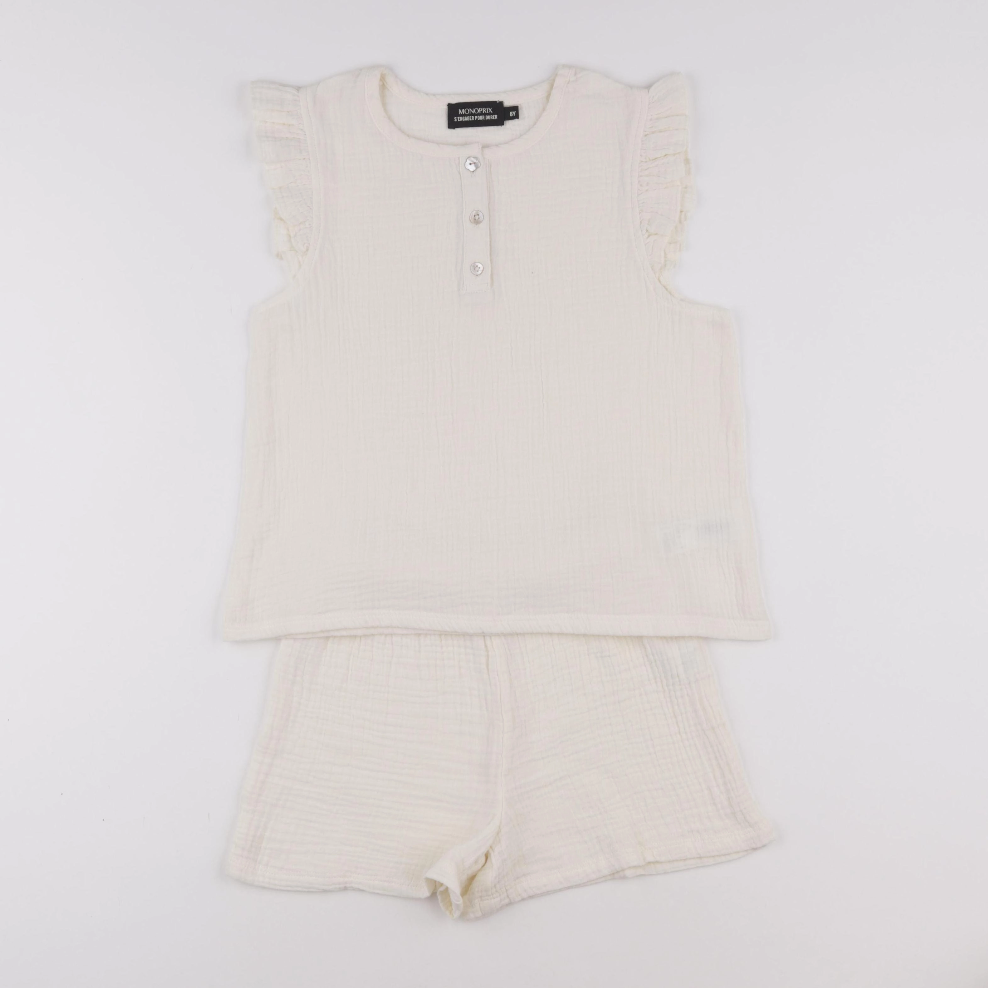 Monoprix - ensemble blanc - 8 ans