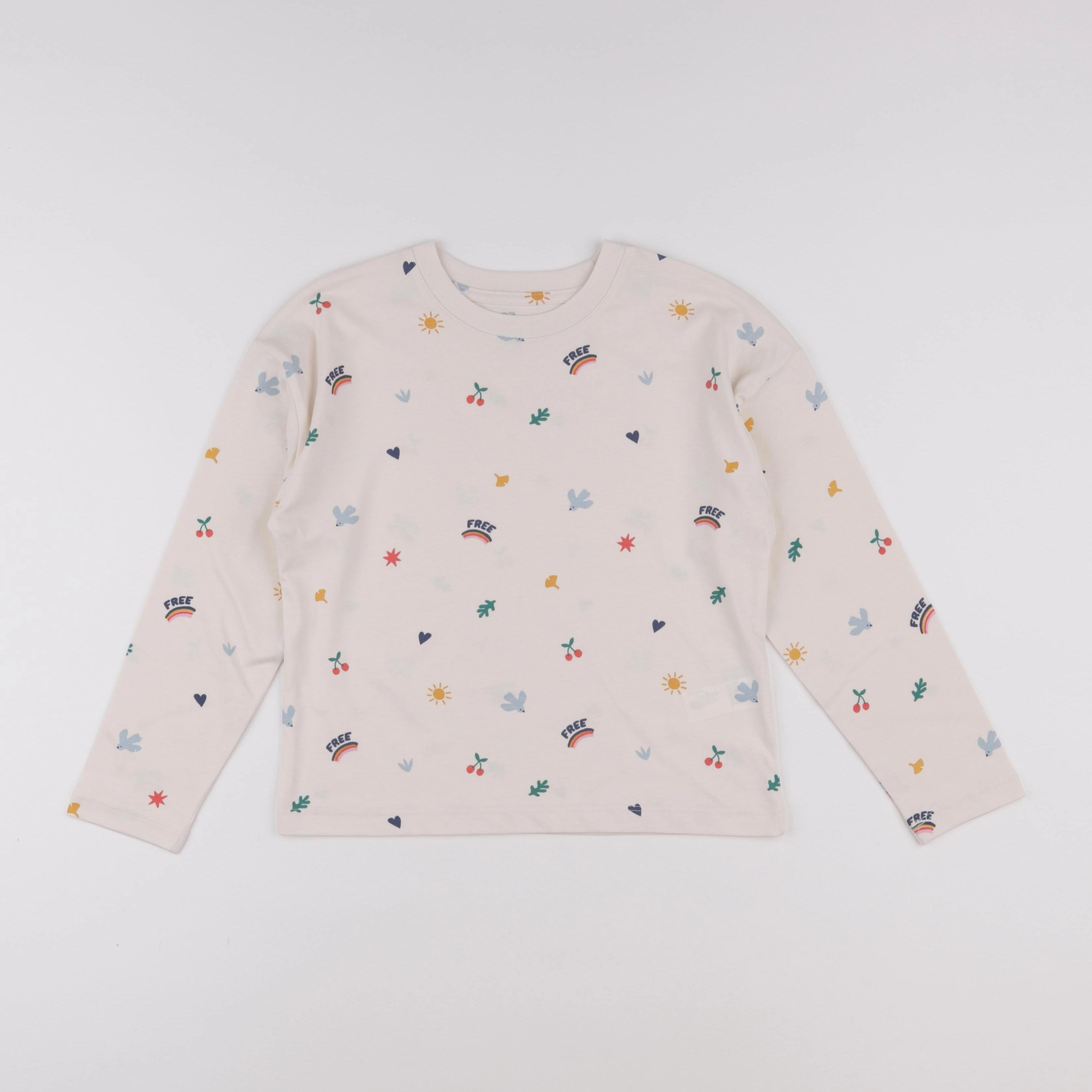 Monoprix - tee-shirt beige - 8 ans