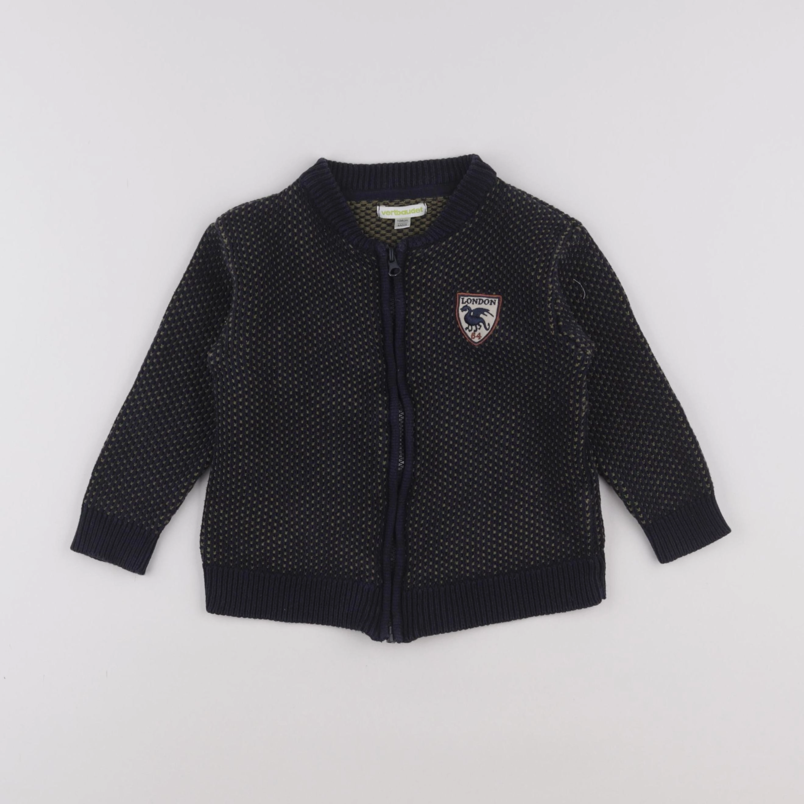 Vertbaudet - gilet bleu - 4 ans