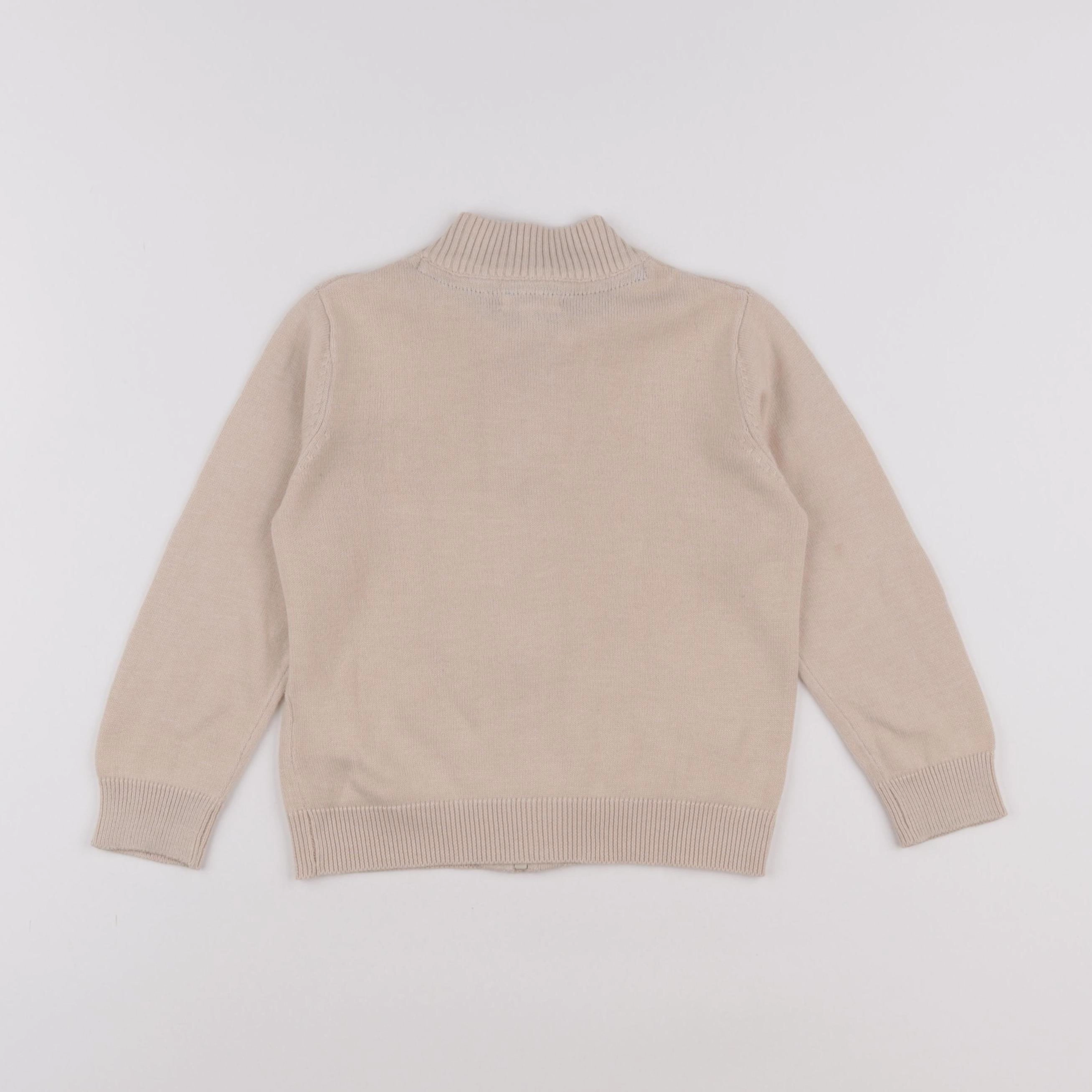 Vertbaudet - gilet beige - 4 ans
