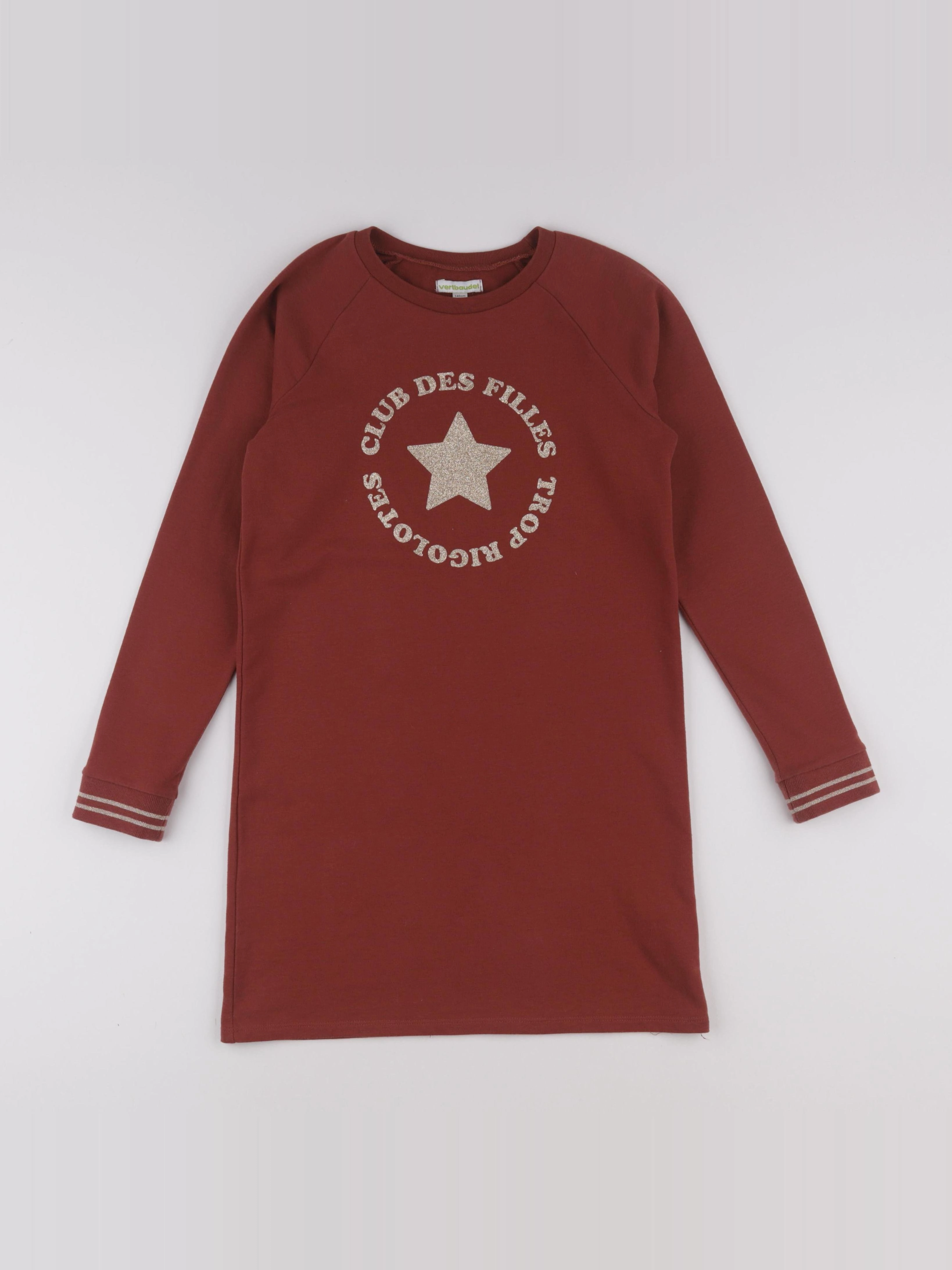 Vertbaudet - robe marron - 10 ans