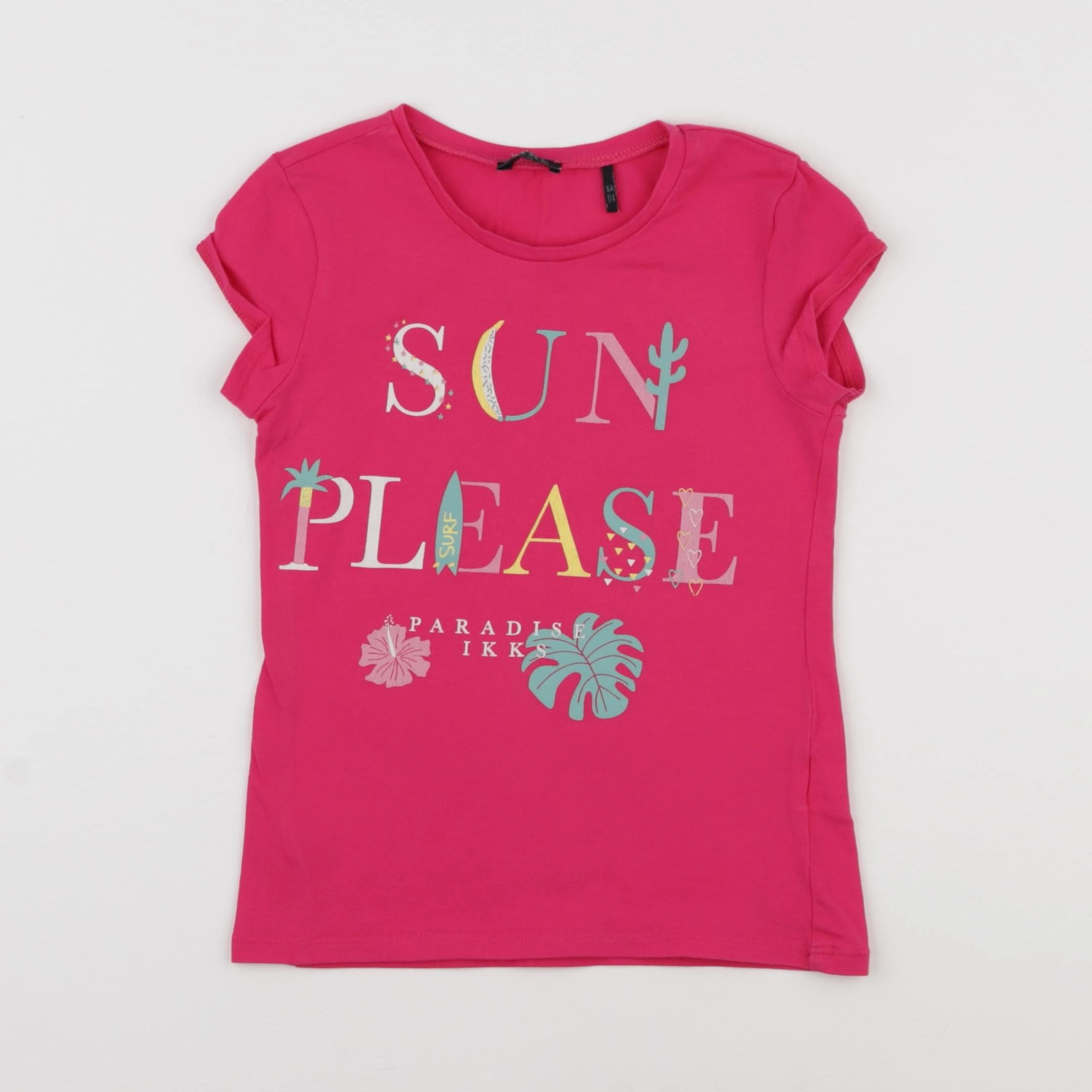 IKKS - tee-shirt rose - 6 ans