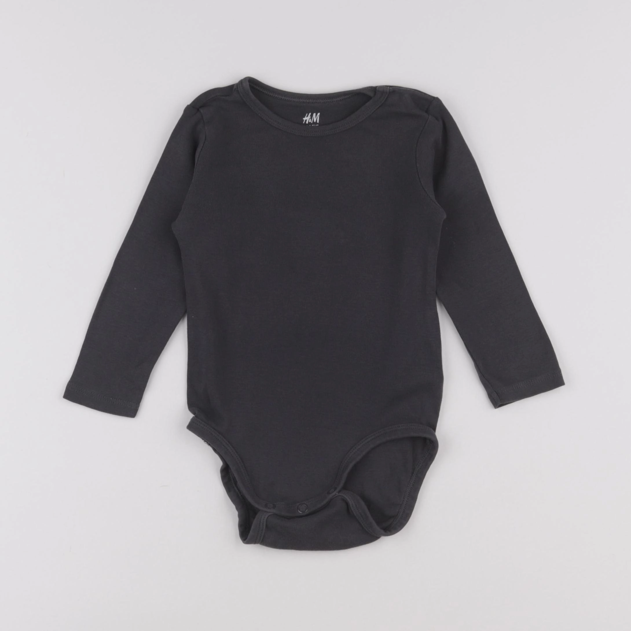H&M - body gris - 9/12 mois