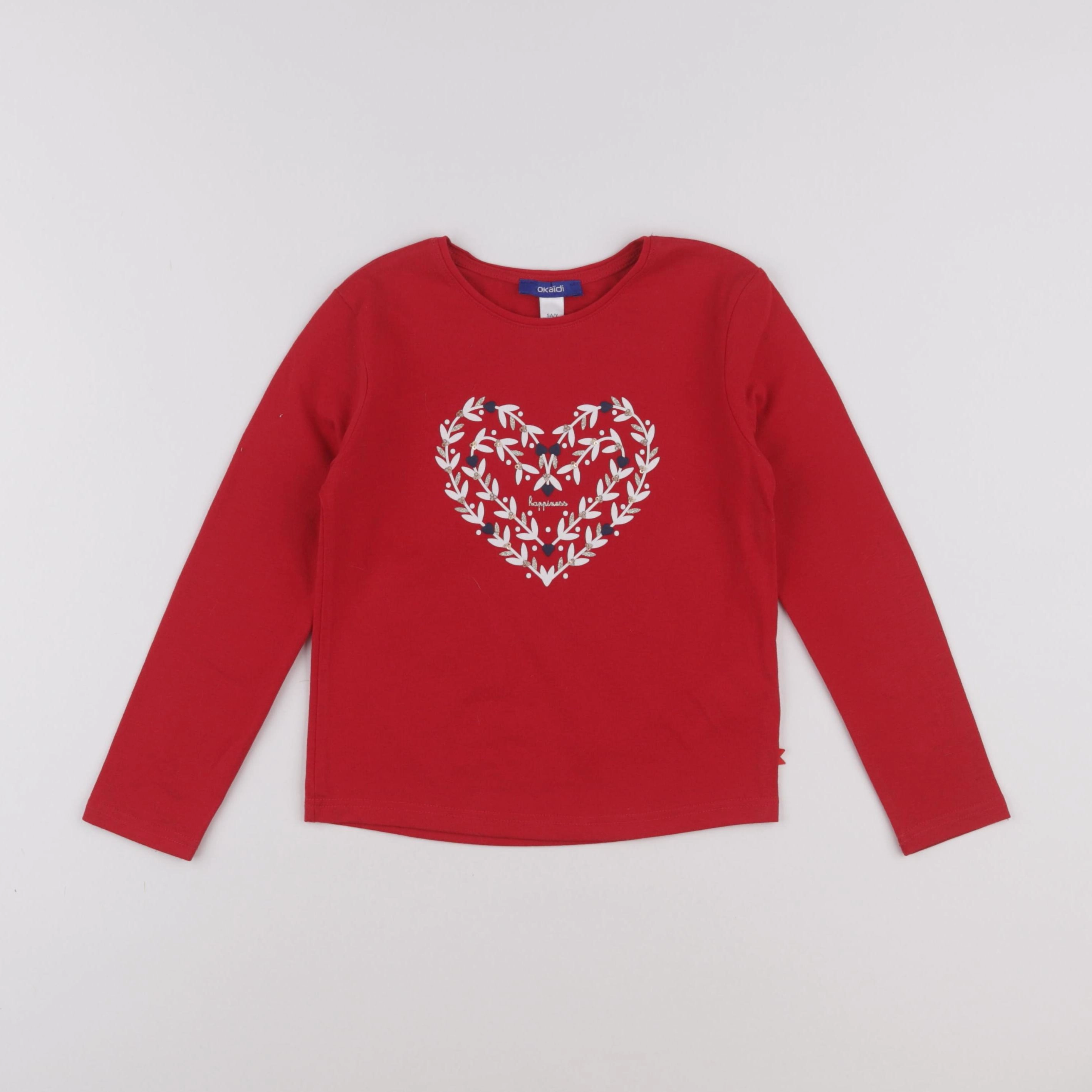Okaidi - tee-shirt rouge - 5 ans